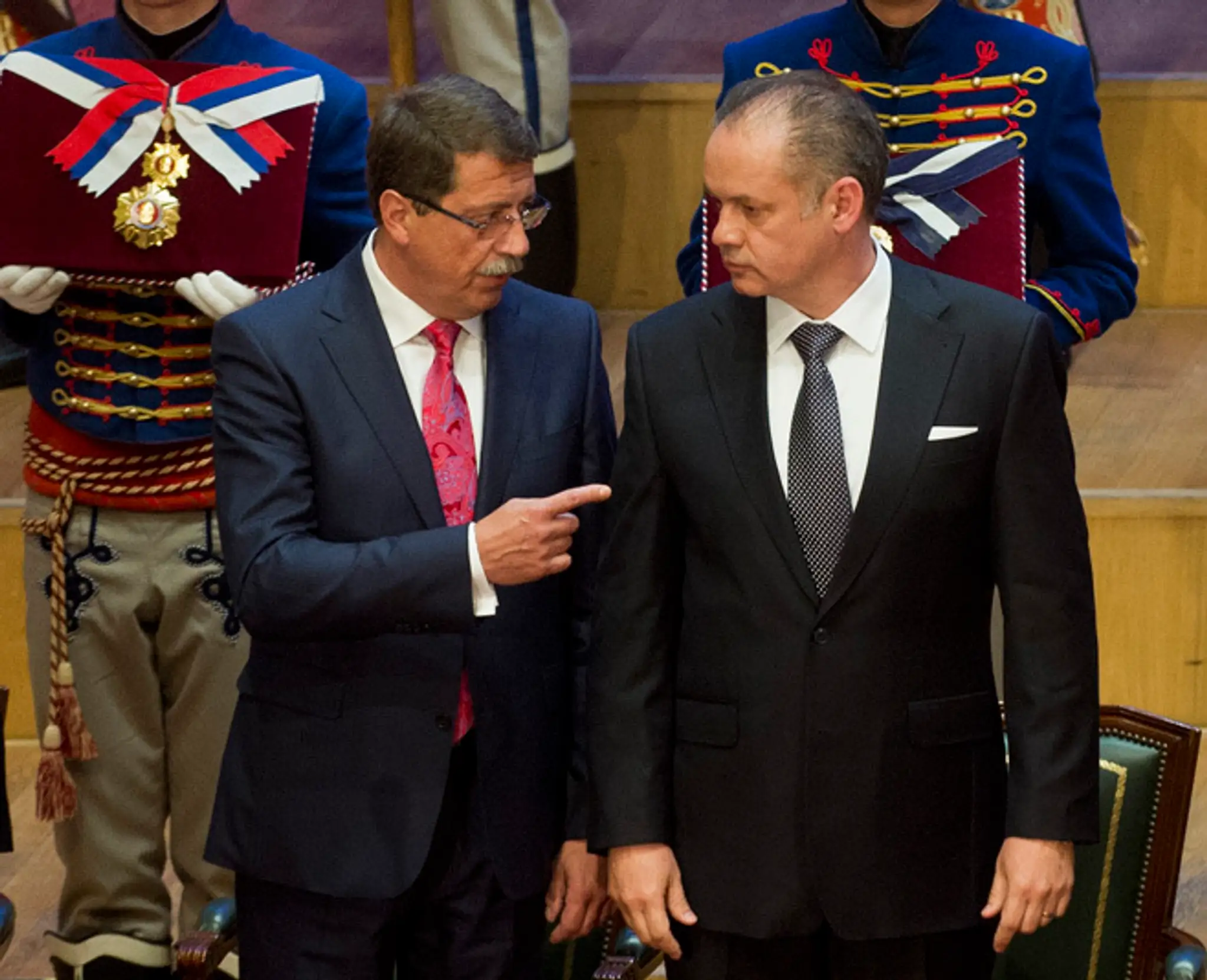 Prezident Andrej Kiska a predseda parlamentu Pavol Paška.