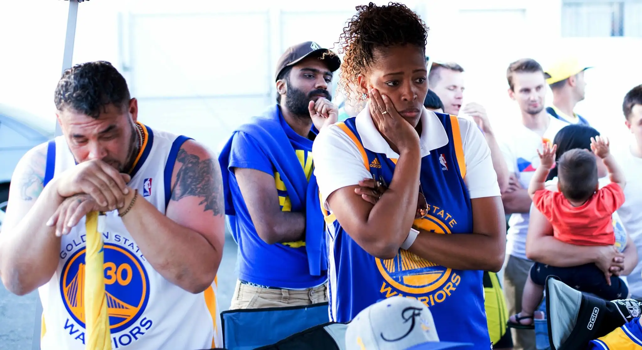 Sklamaní fanúšikovia Golden State Warriors.