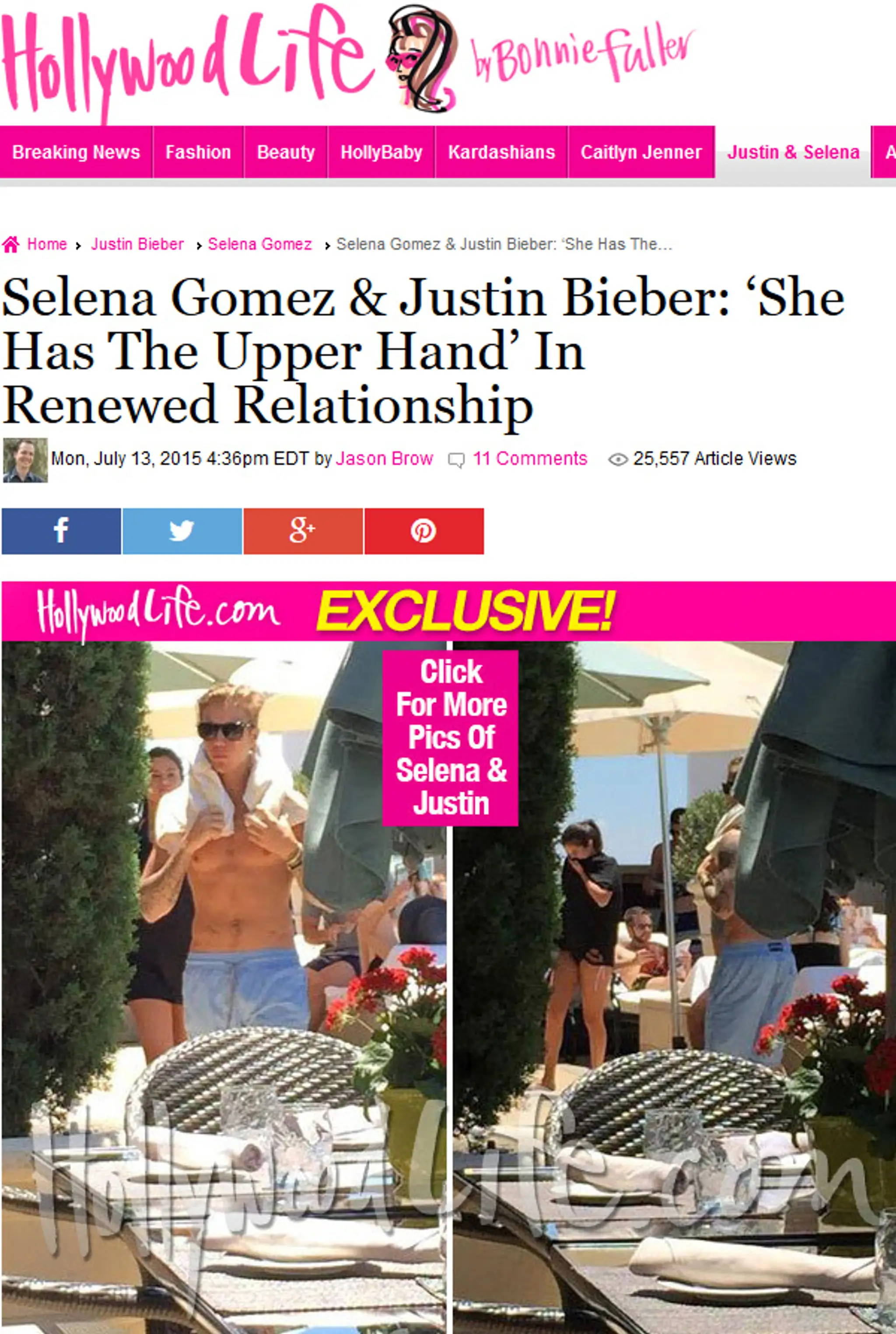 Justin Bieber a Selena Gomez spolu na dovolenke.