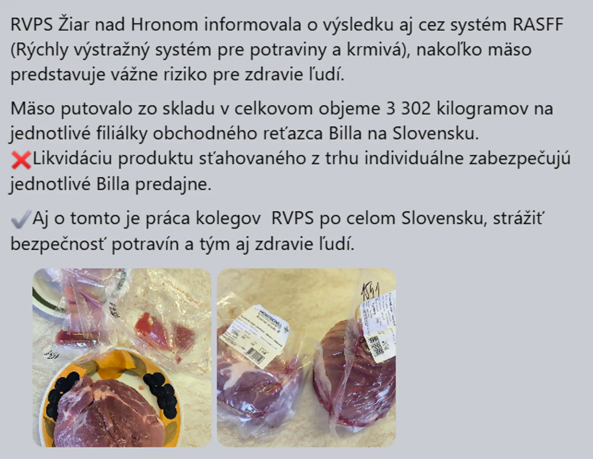 Informácia Štátnej a veterinárnej správy SR vo štvrtok (12. 3.)