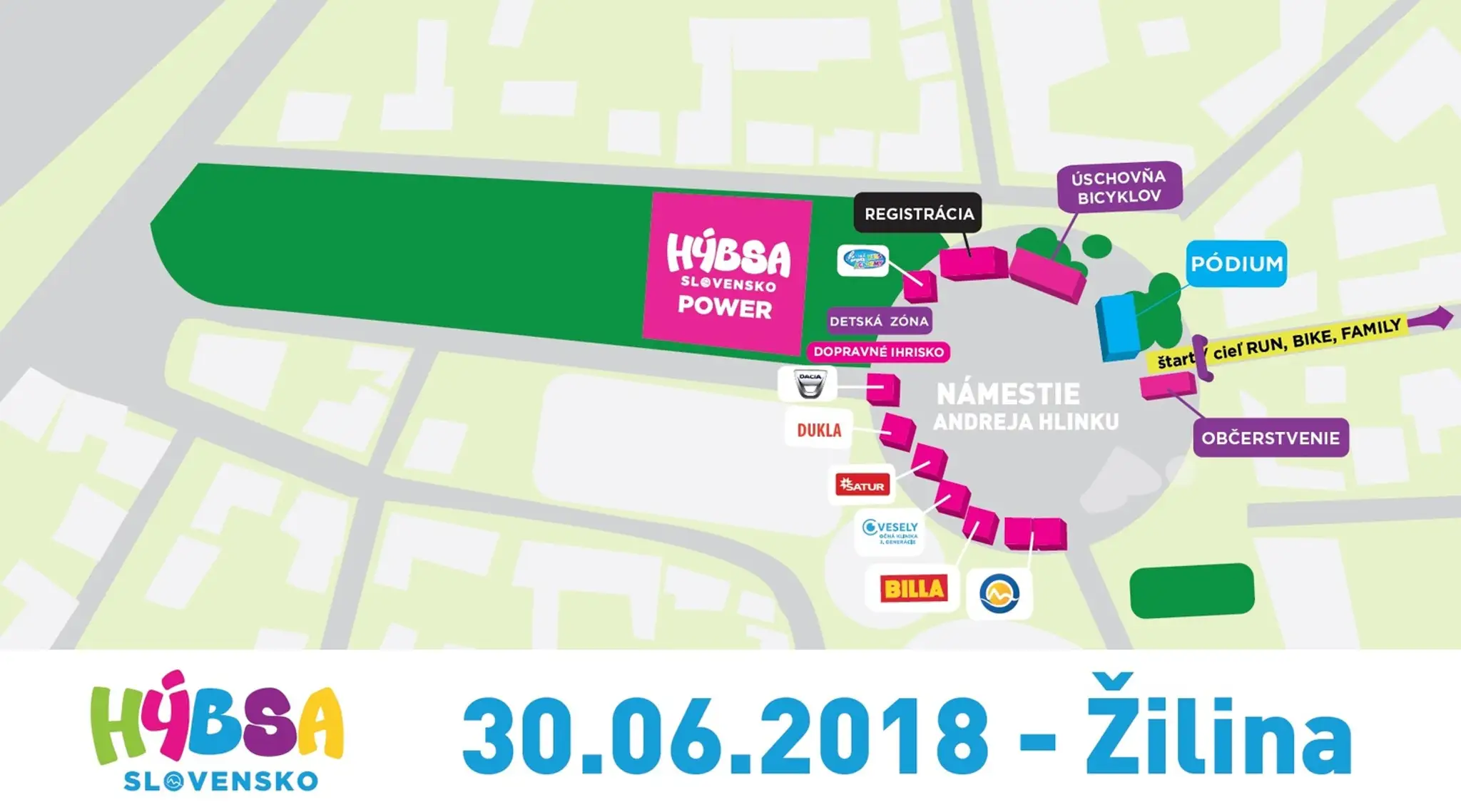 Mapa HÝBSA Žilina