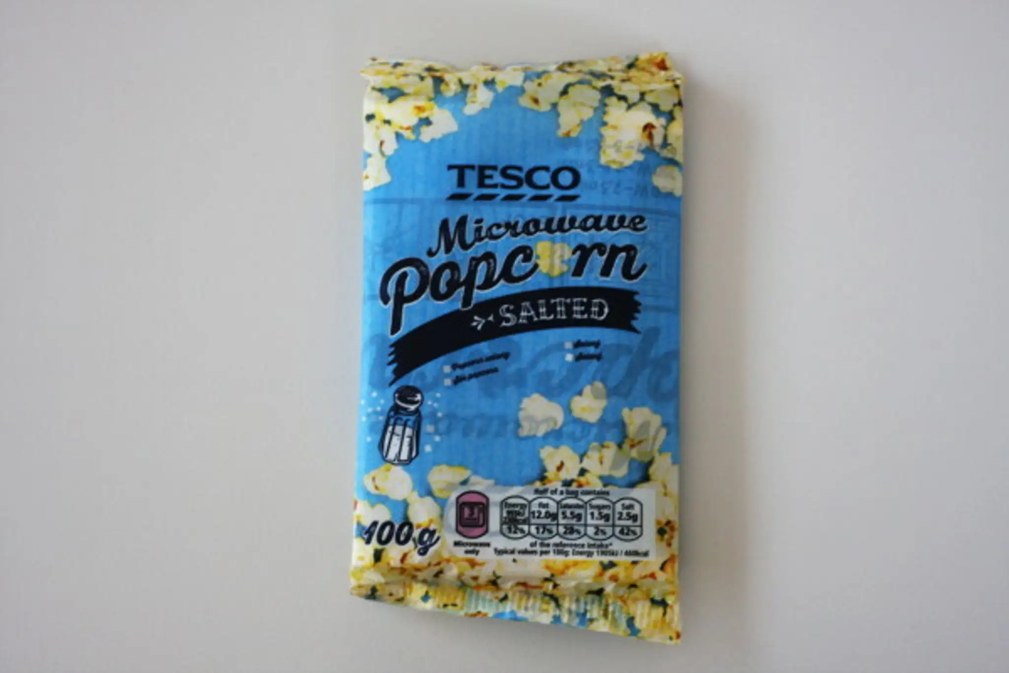 Popcorn - TESCO - svetlo modrý obal 