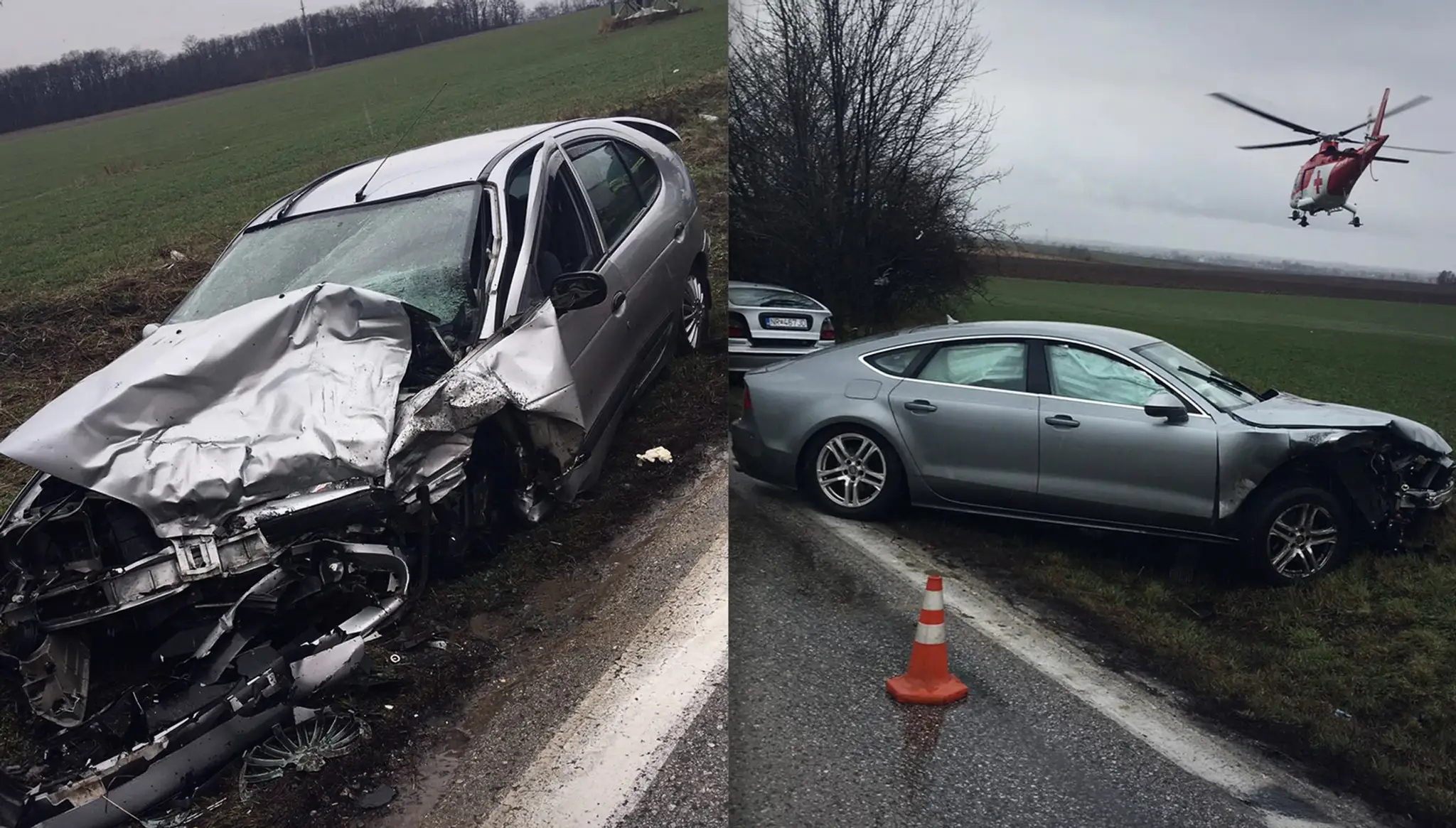Auto policajtov a Audi.
