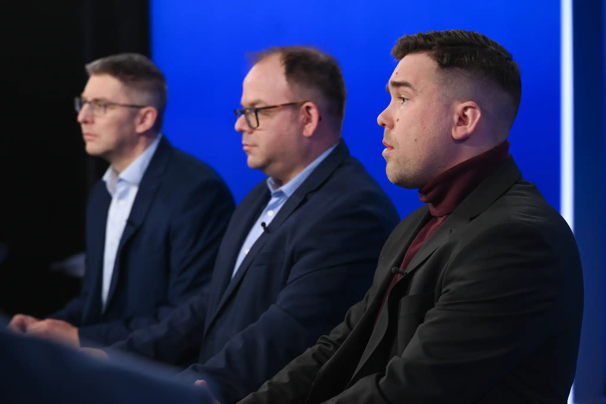 Martin Slosiarik, Václav Hřích a Jakub Hankovský v relácii Na telo plus.
