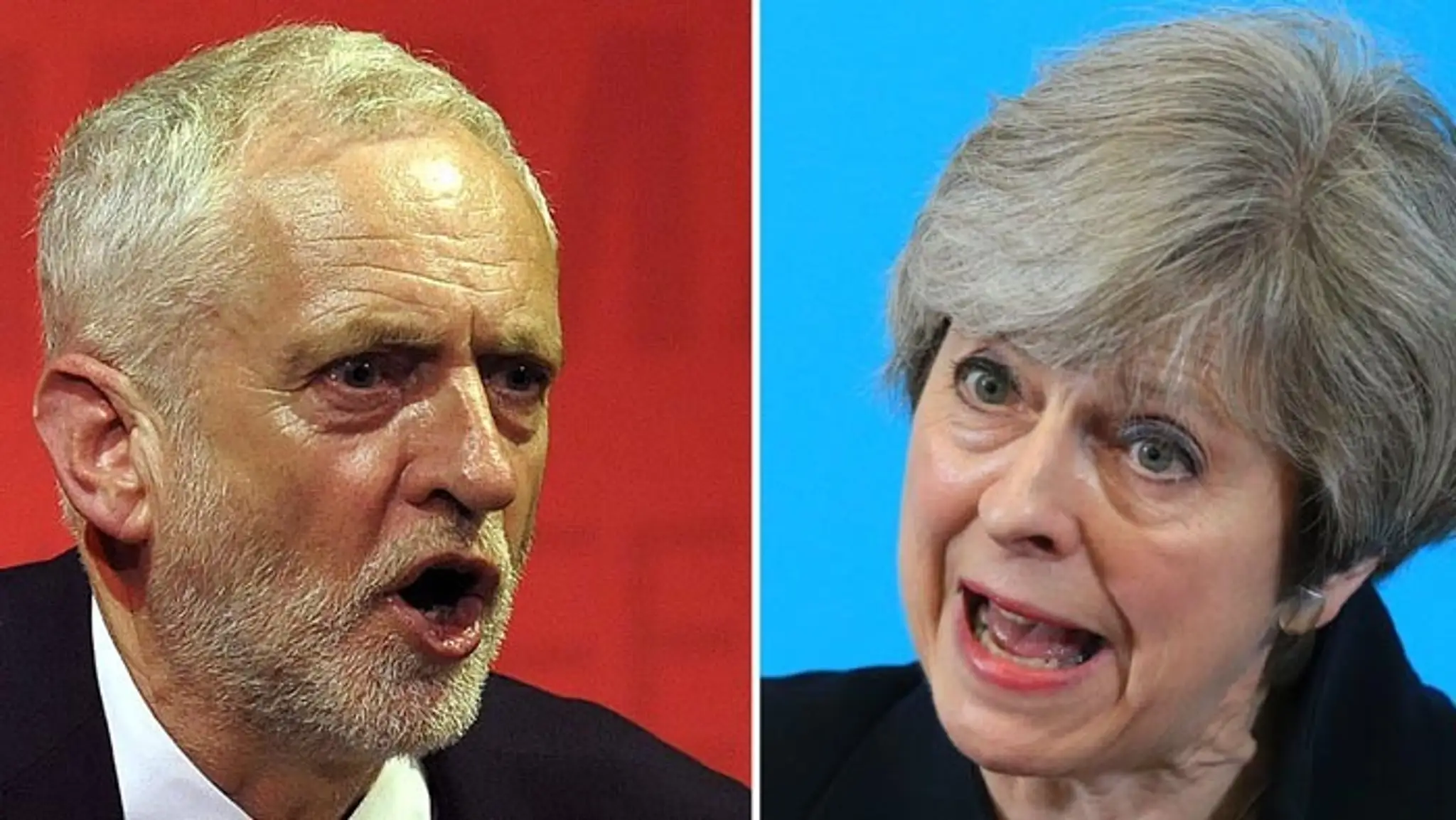 Jeremy Corbyn a Theresa Mayová