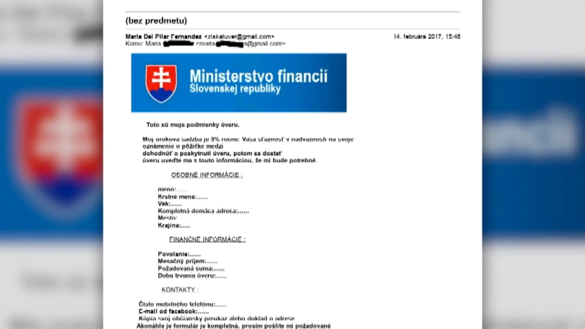 Falošný e-mail.
