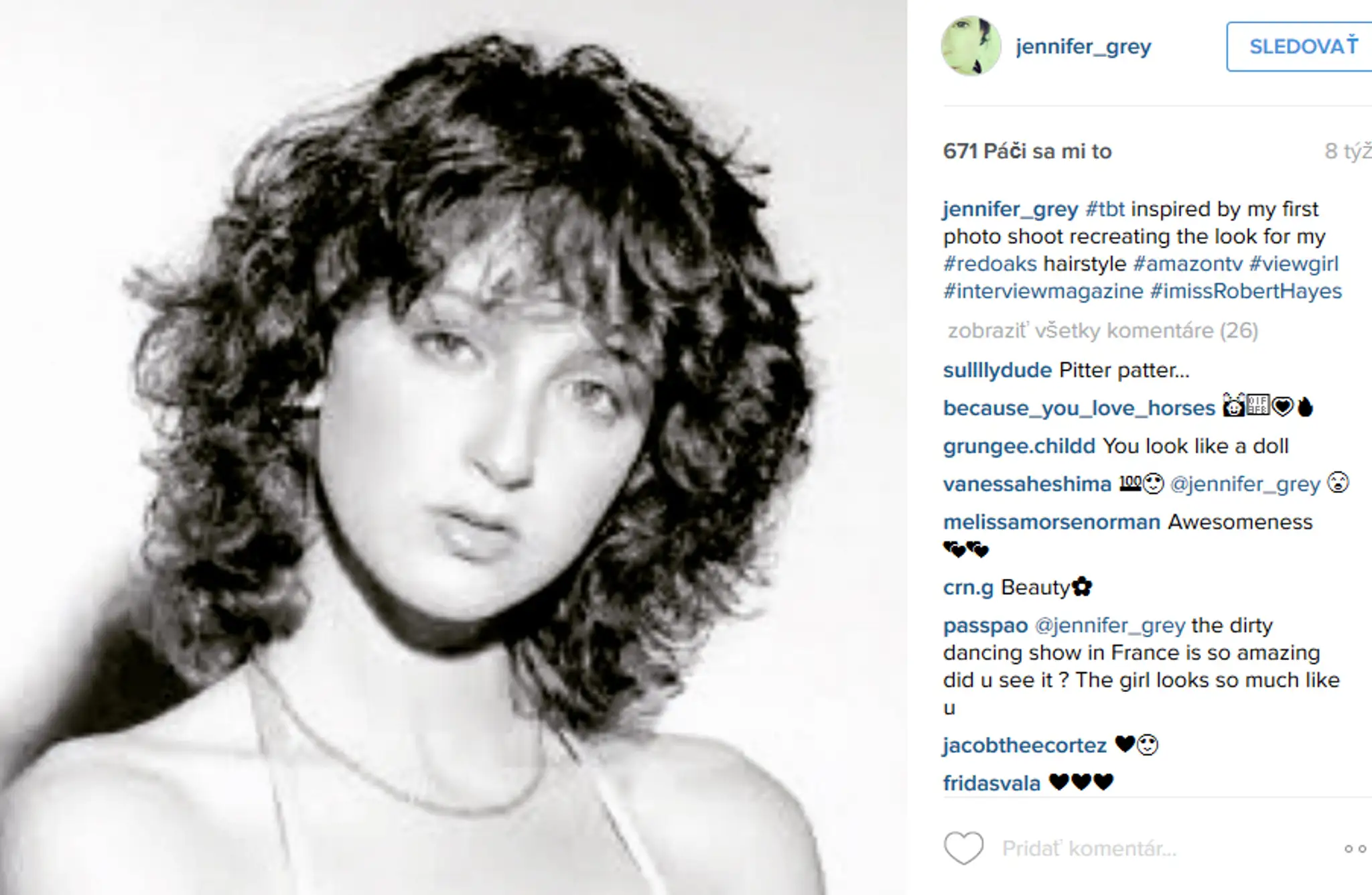 Jennifer Grey pred rokmi.