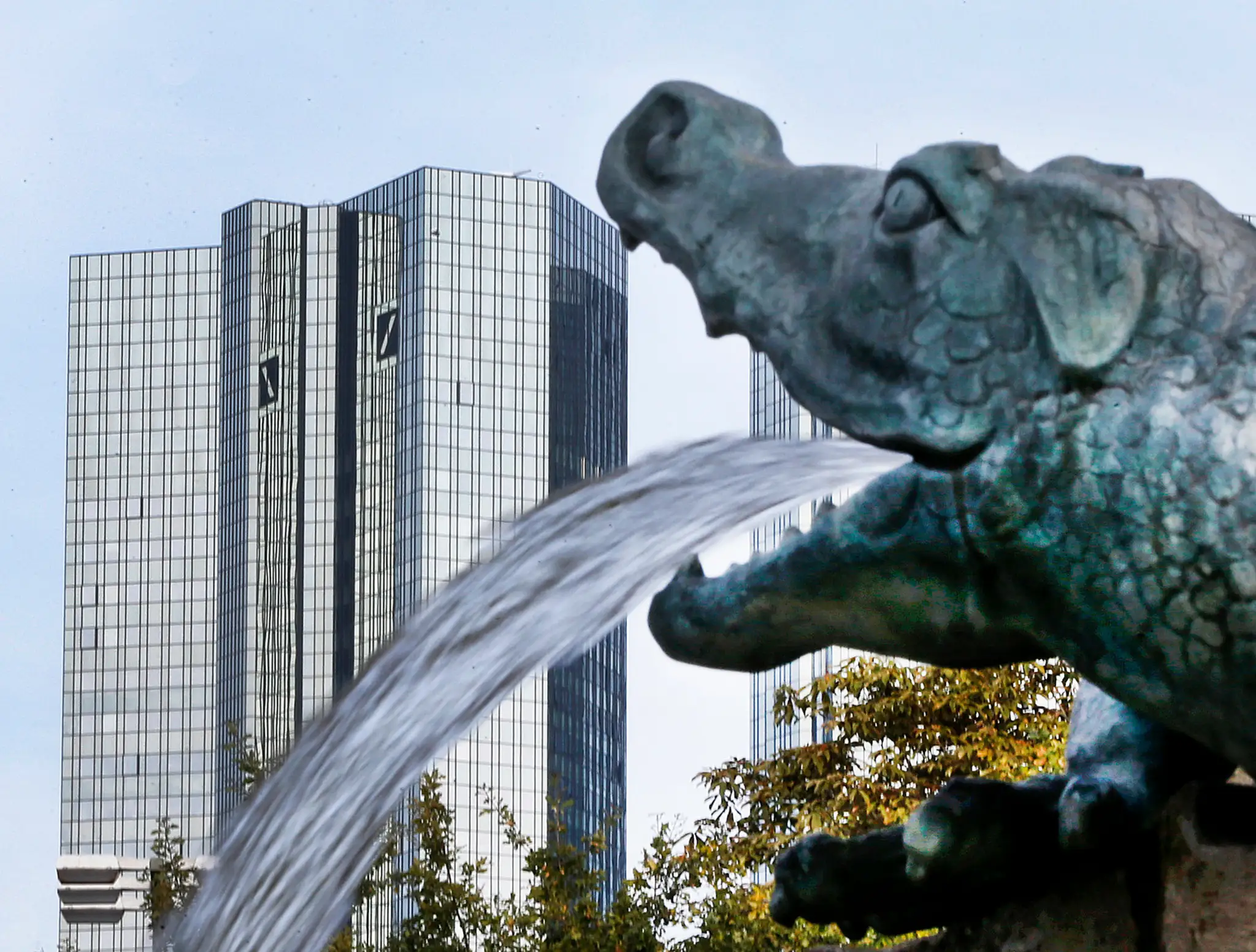 Sídlo nemeckej banky Deutsche Bank vo Frankfurte nad Mohanom. 
