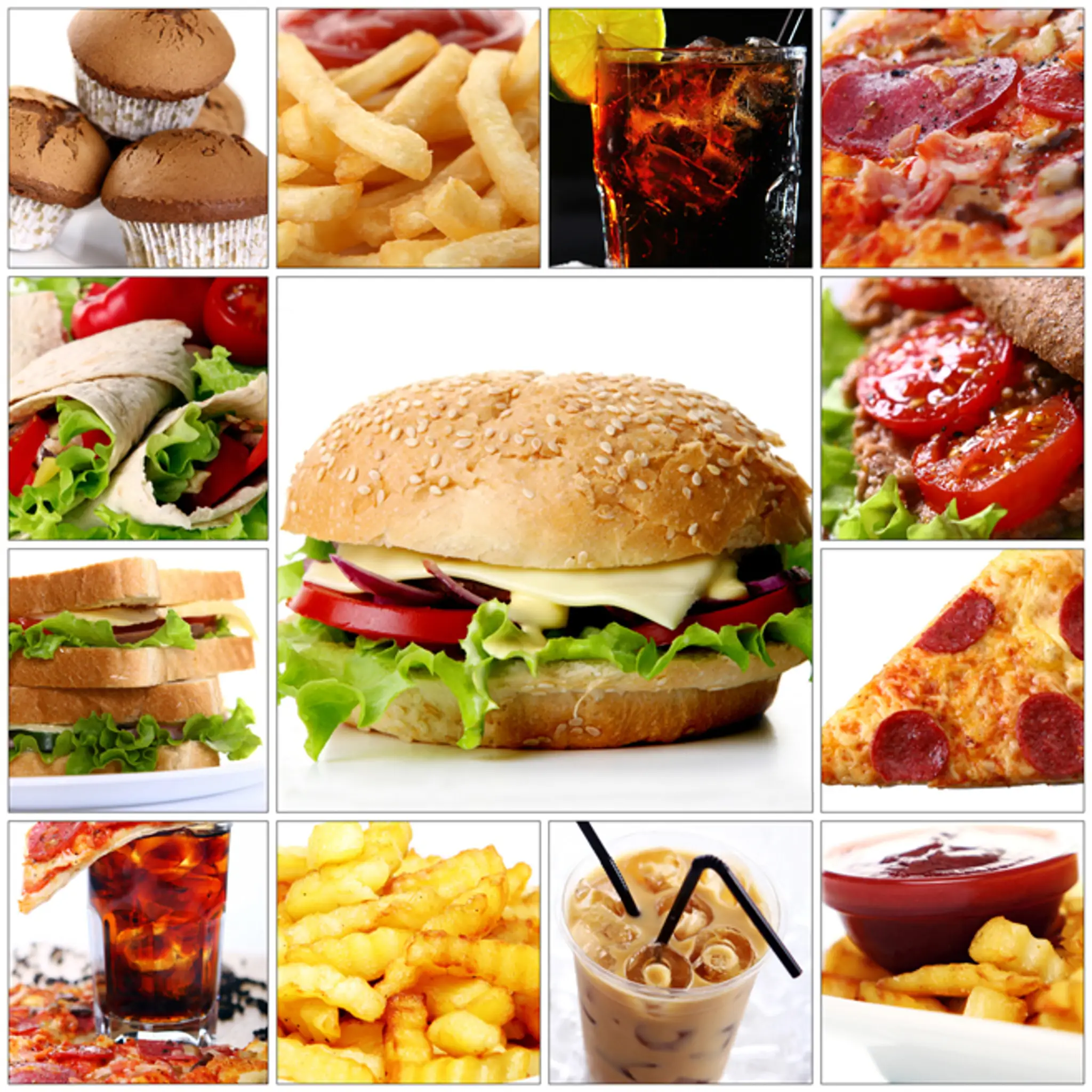 Fastfood jedlá - ilustračná snímka