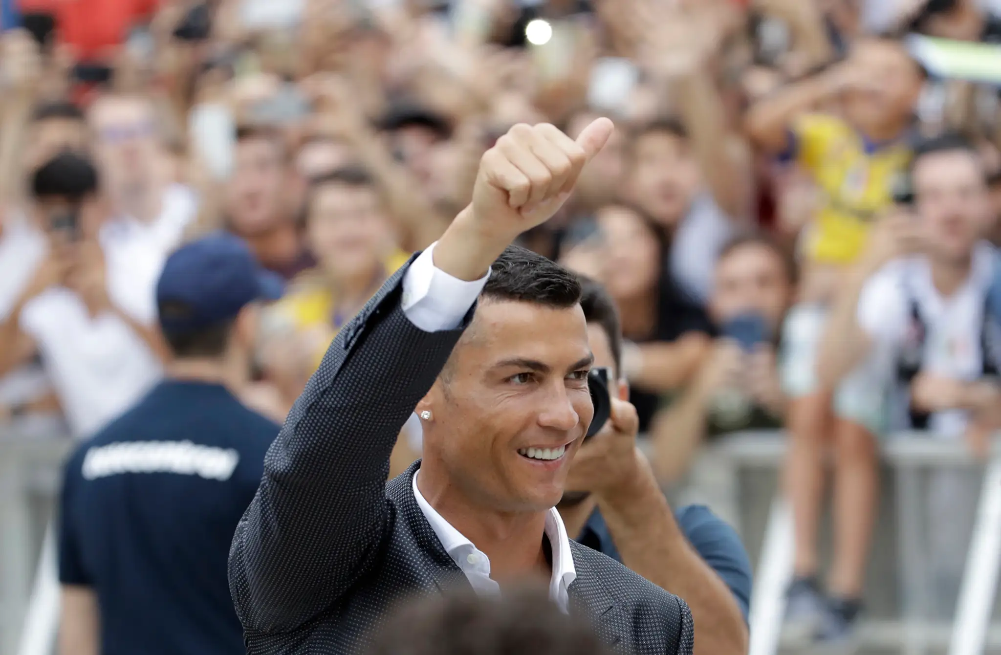 Cristiano Ronaldo po príchode do Turína.
