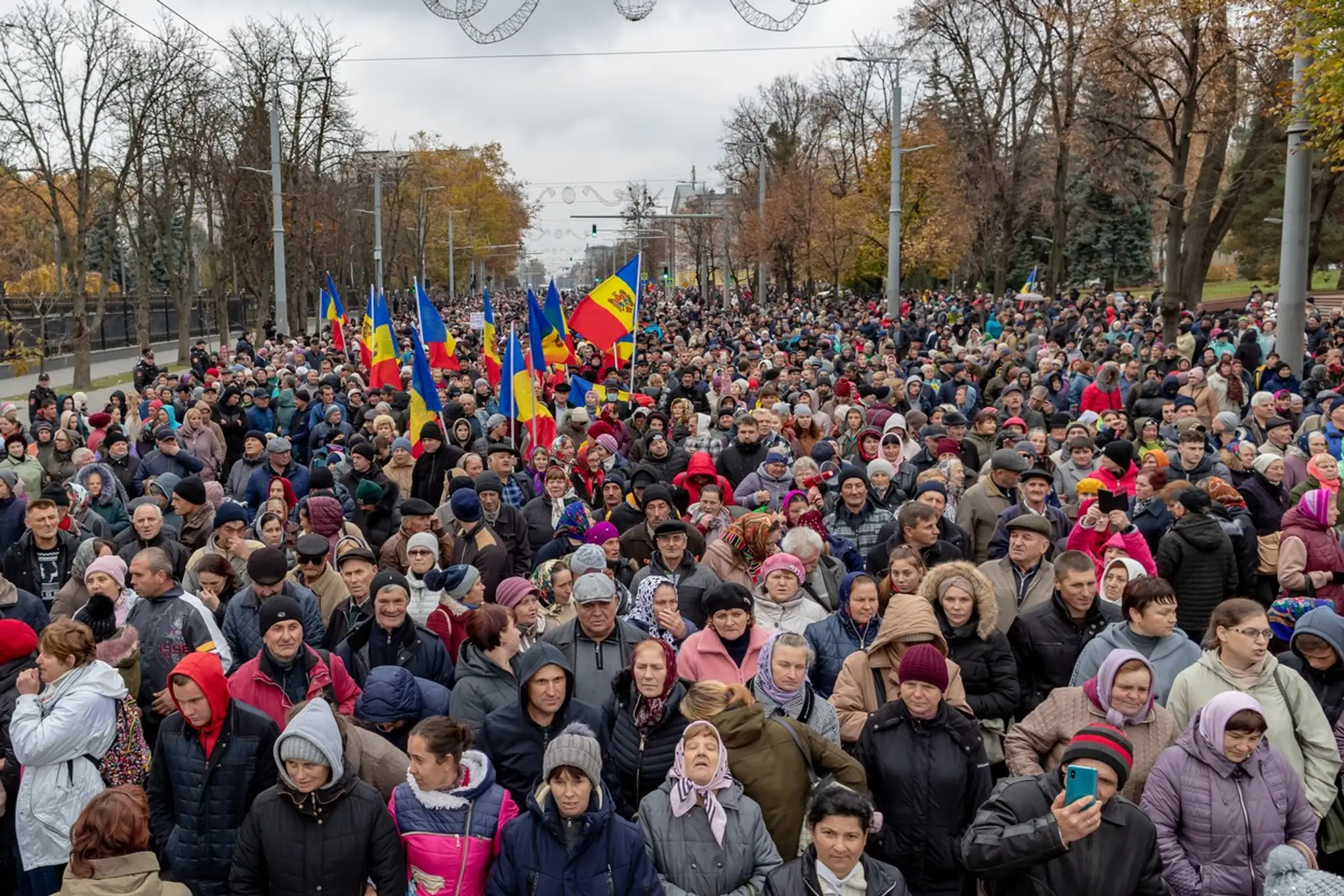 Protest proruskej opozície v Kišiňove