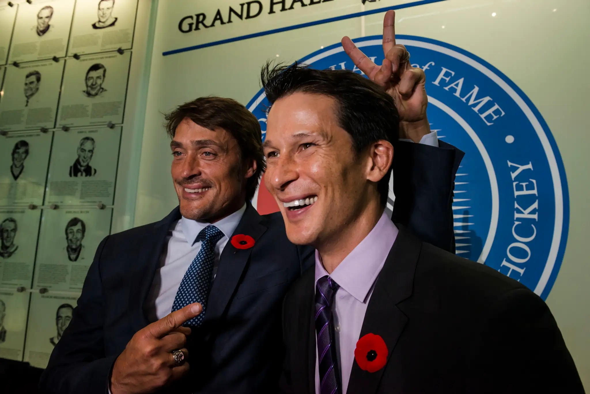 Teemu Selanne a Paul Kariya.