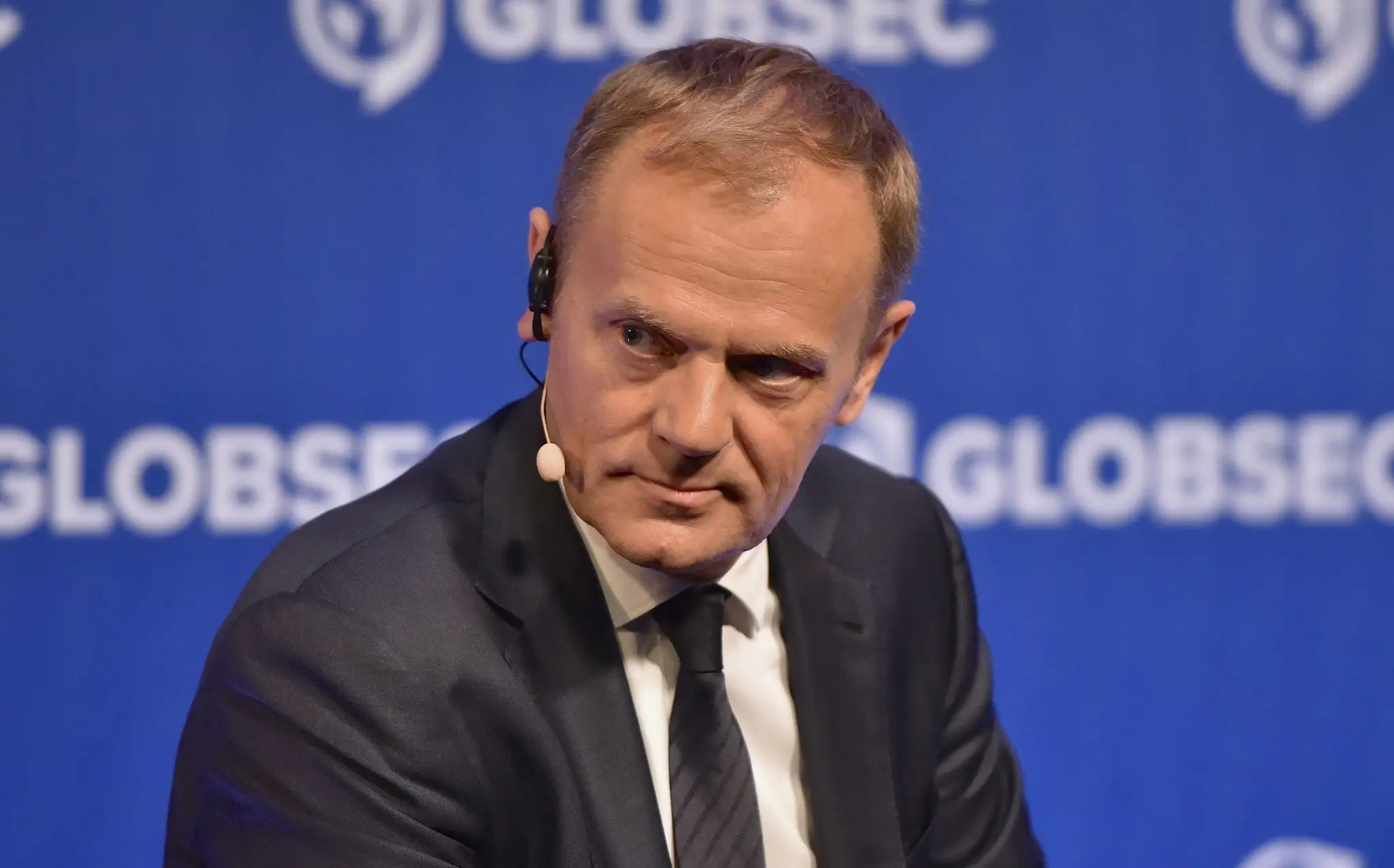 Donald Tusk počas Medzinárodnej bezpečnostnej konferencie GLOBSEC 2017.