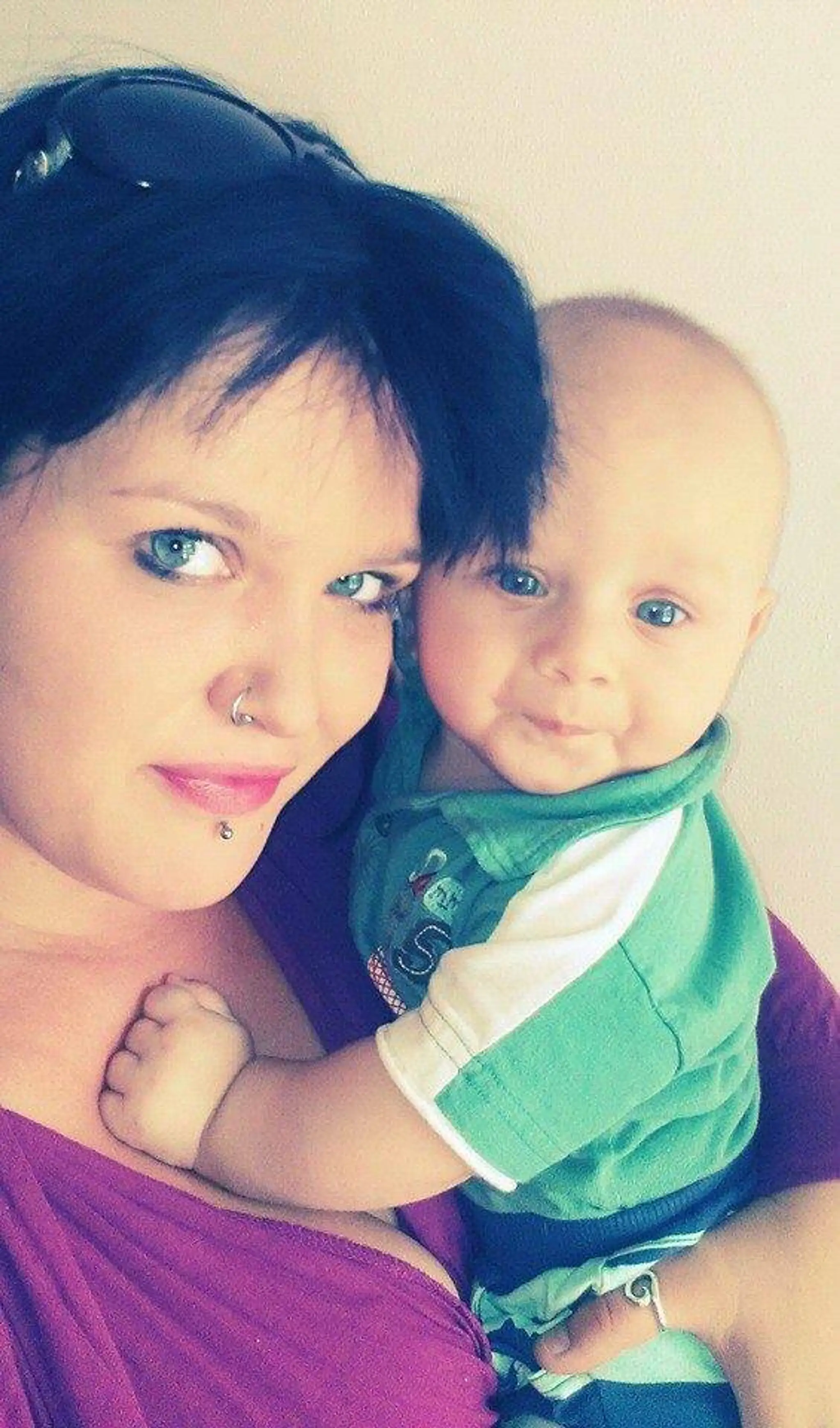 Leona Šenková so synom