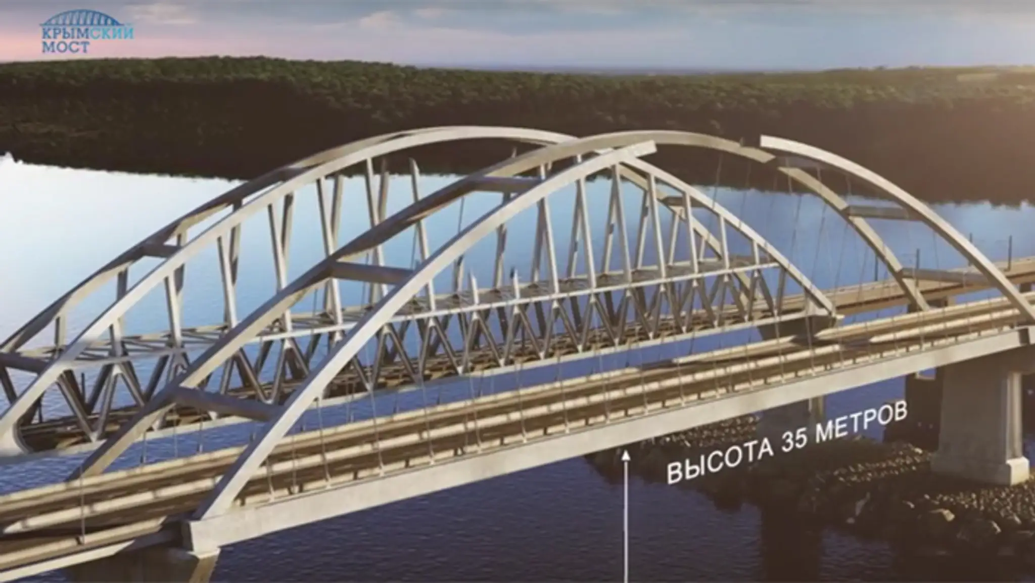 Vizualizácia Krymského mostu.