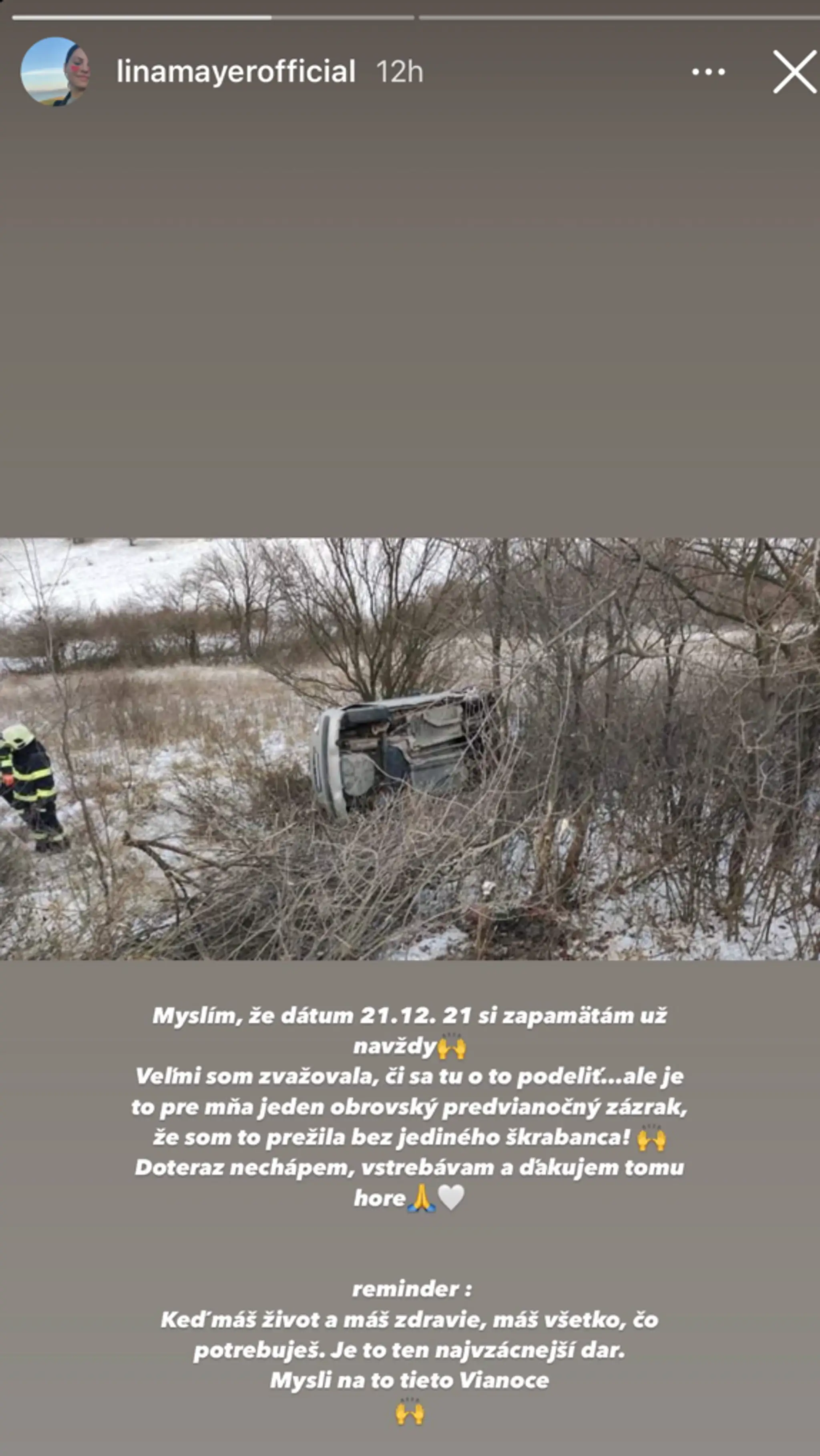 Lina zažila hroznú nehodu