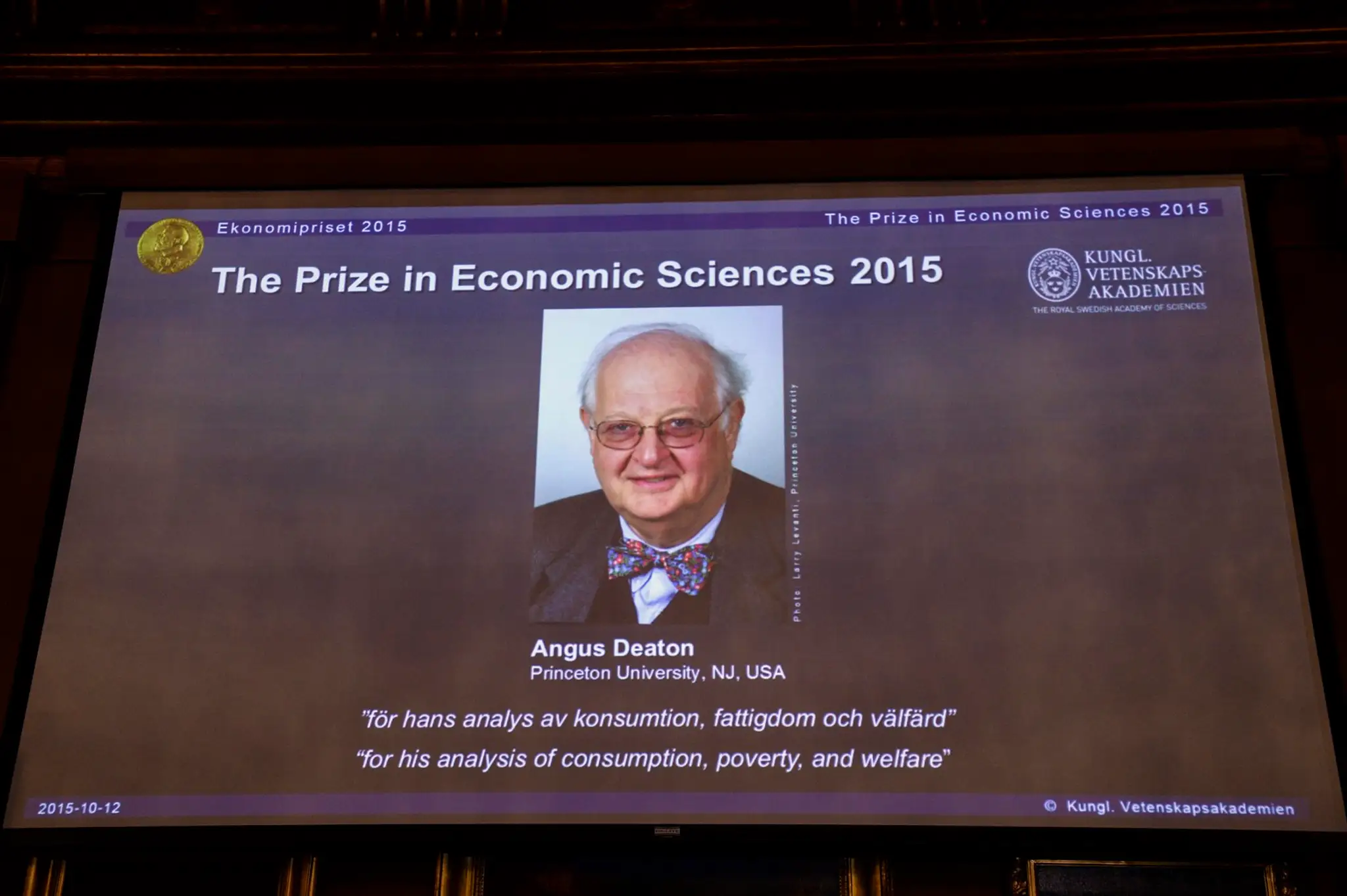 Nobelovu cenu za ekonómiu získal Angus Deaton