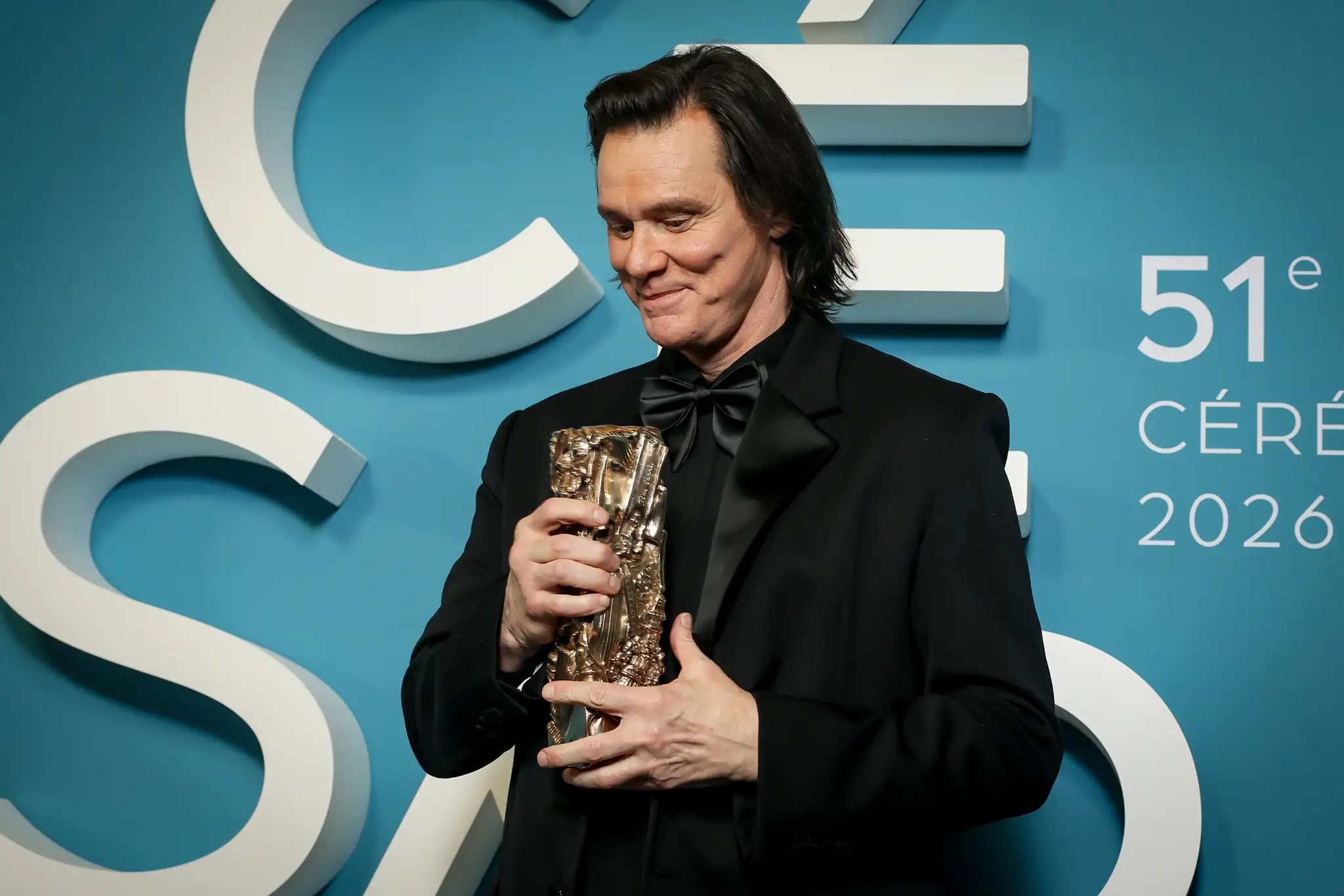 Jim Carrey si na slávnostnej ceremónii v Paríži odniesol čestné ocenenie César