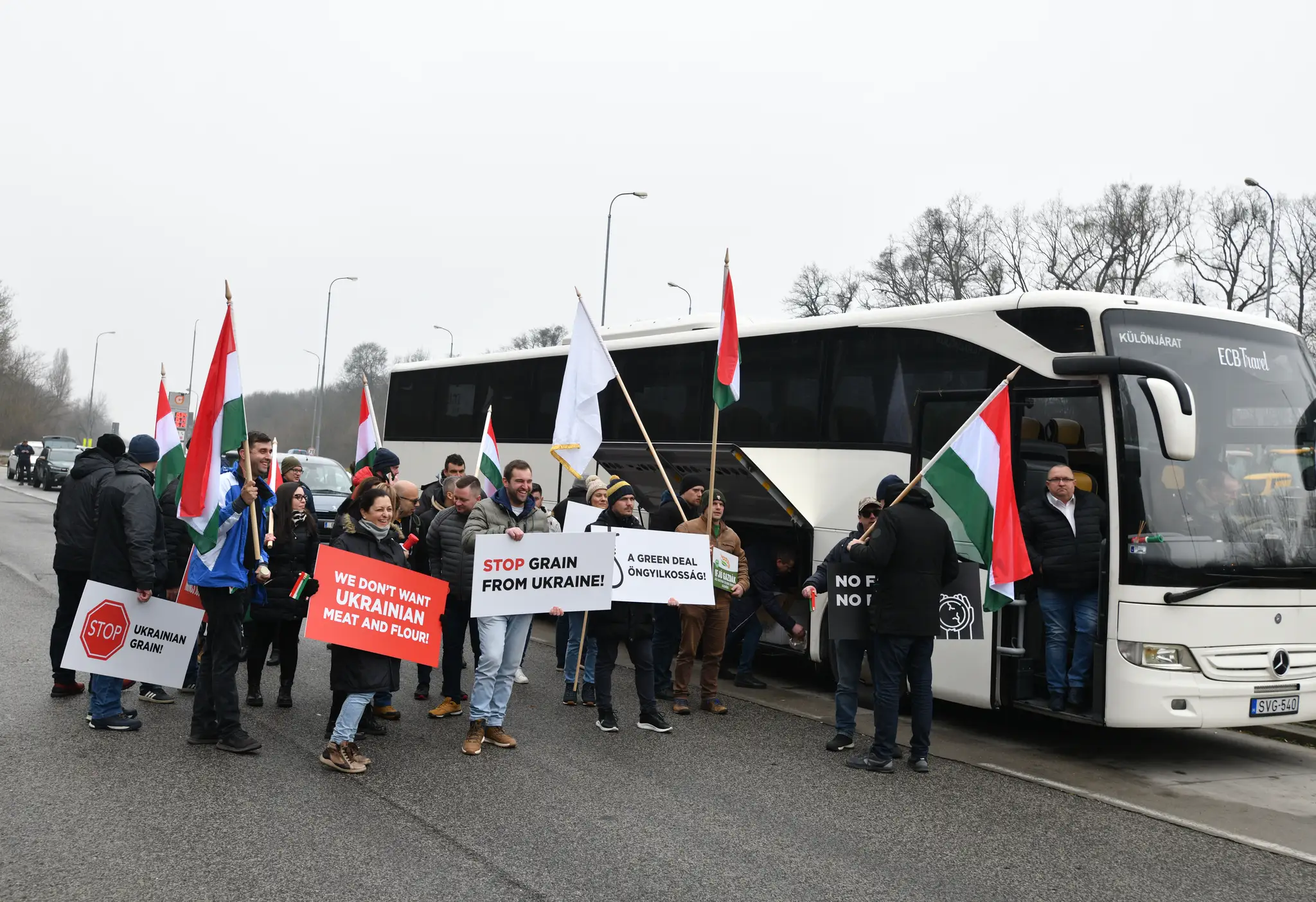 Protest poľnohospodárov.