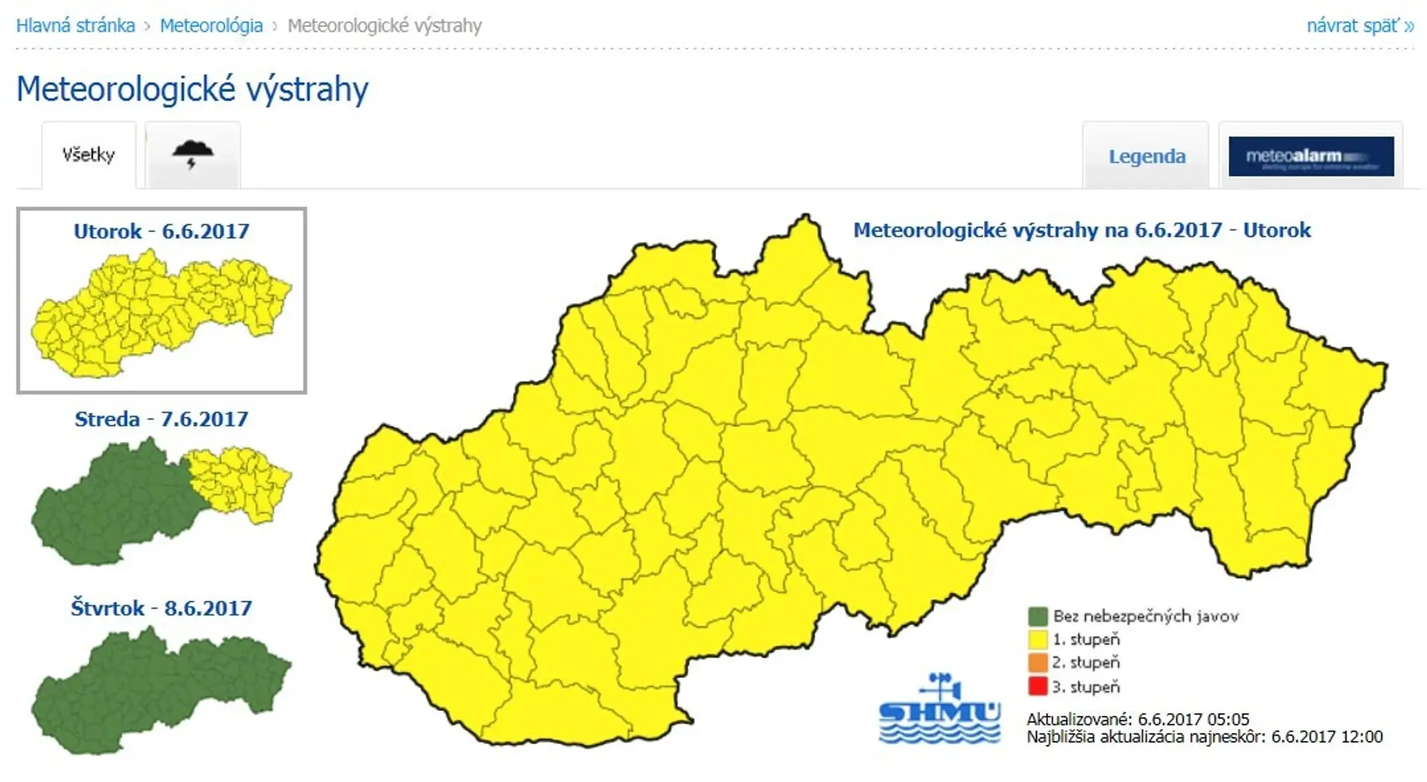 Na celom Slovensku platí výstraha pred búrkami.
