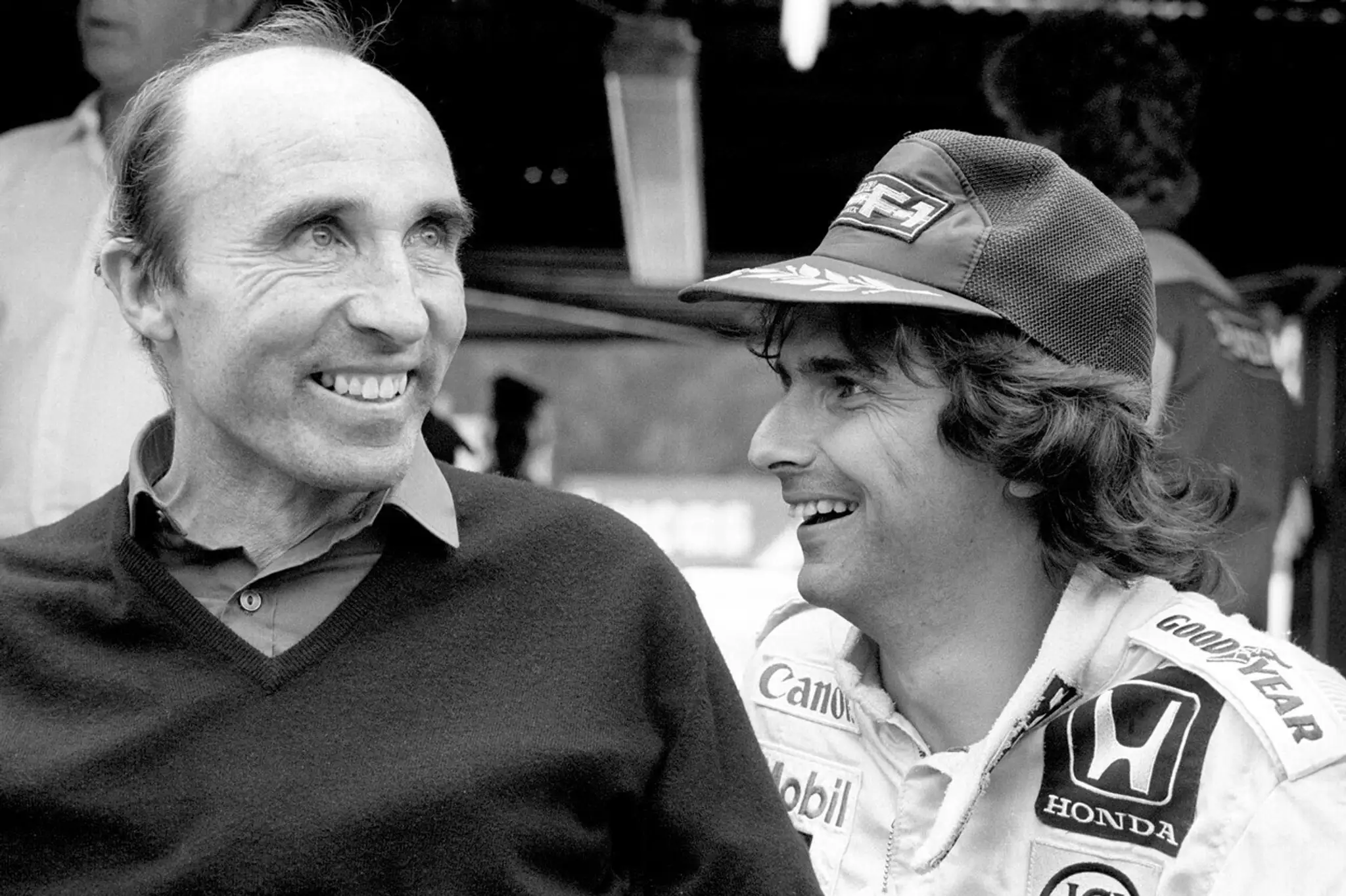 Frank Williams s majstrom sveta z roku 1987 Nelsonom Piquetom.