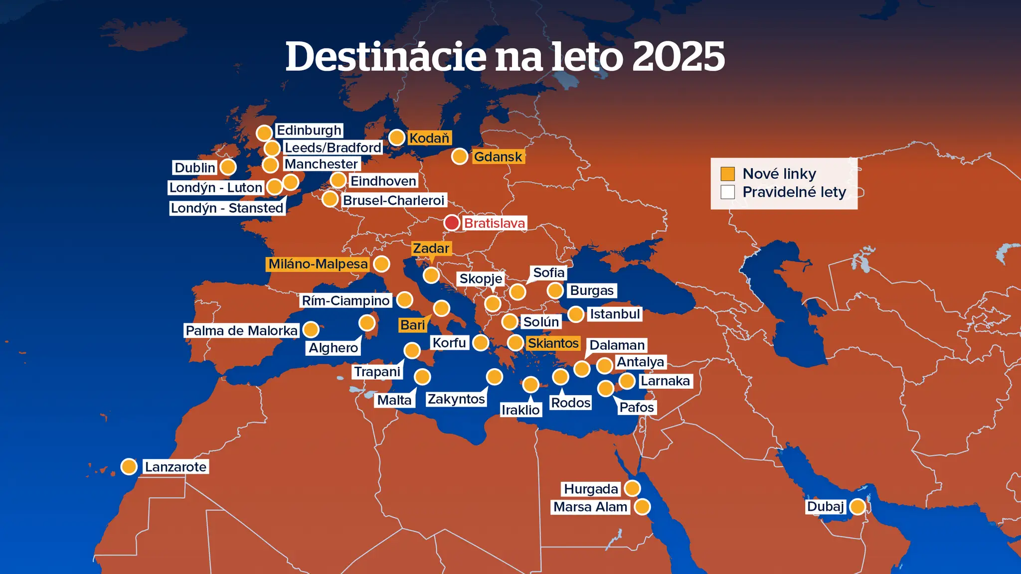Destinácie na leto 2025