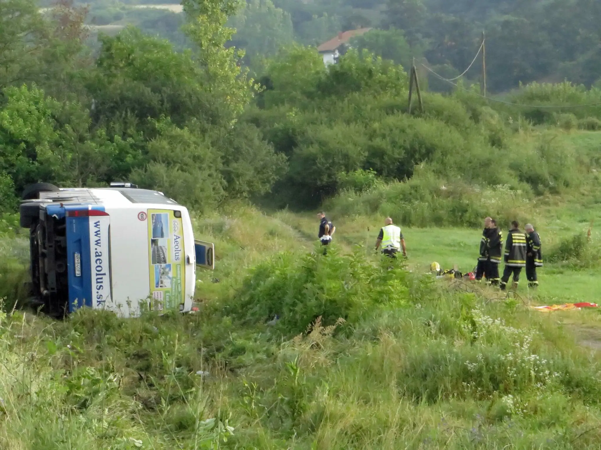 Nehoda slovenského autobusu v Srbsku