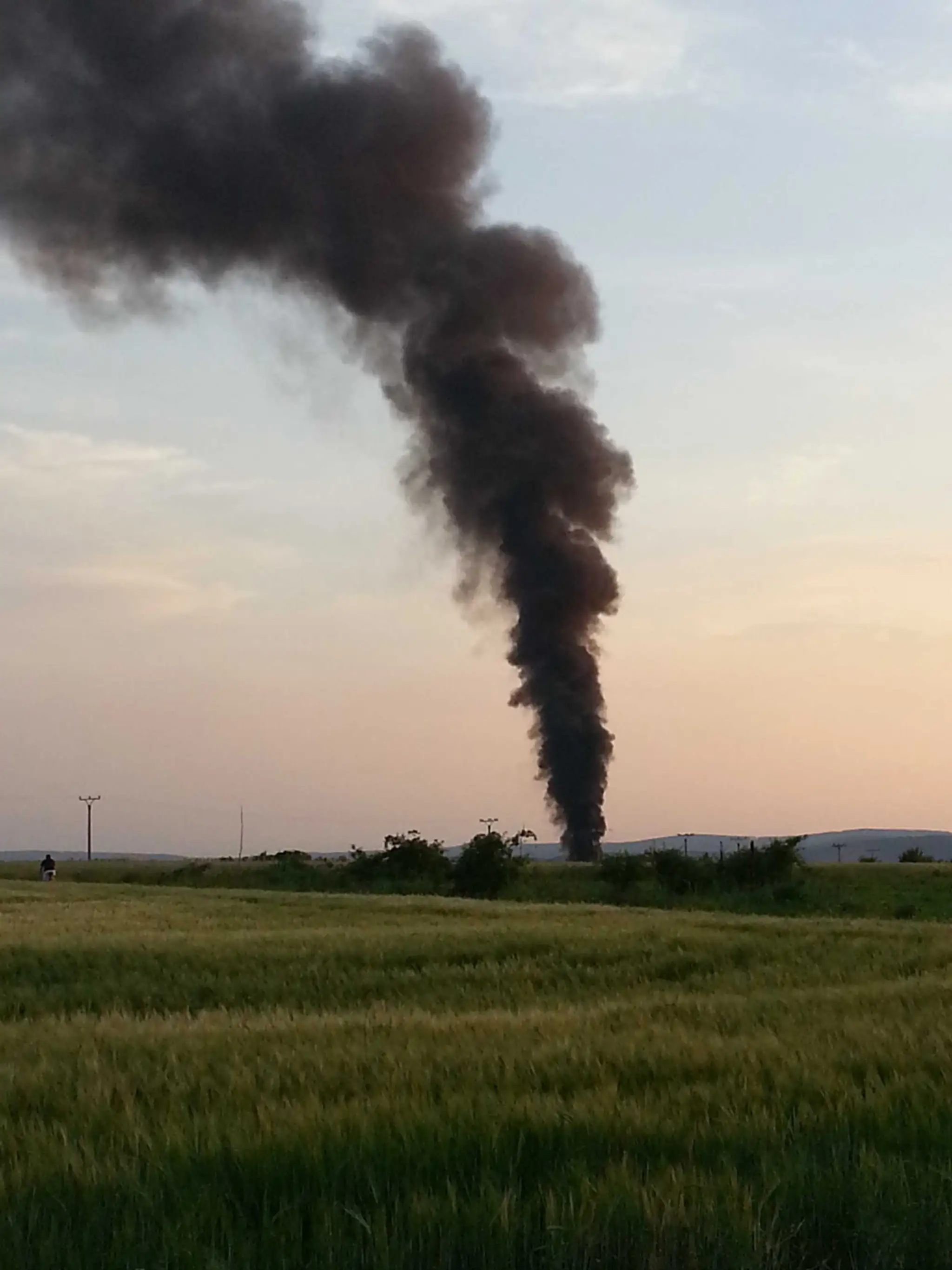 Požiar skládky pri Budmericiach