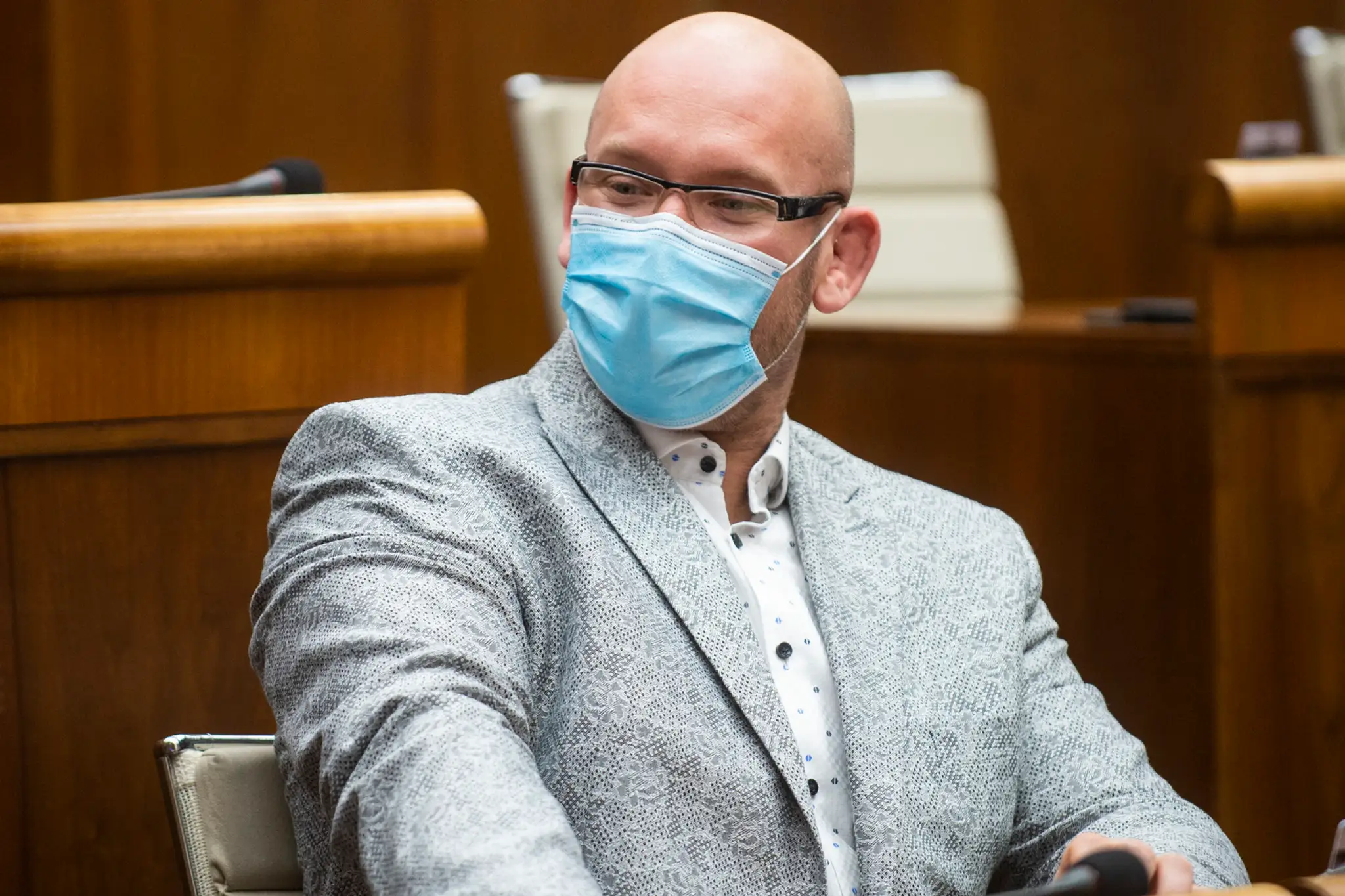 Na snímke poslanec NR SR Marek Kotleba 