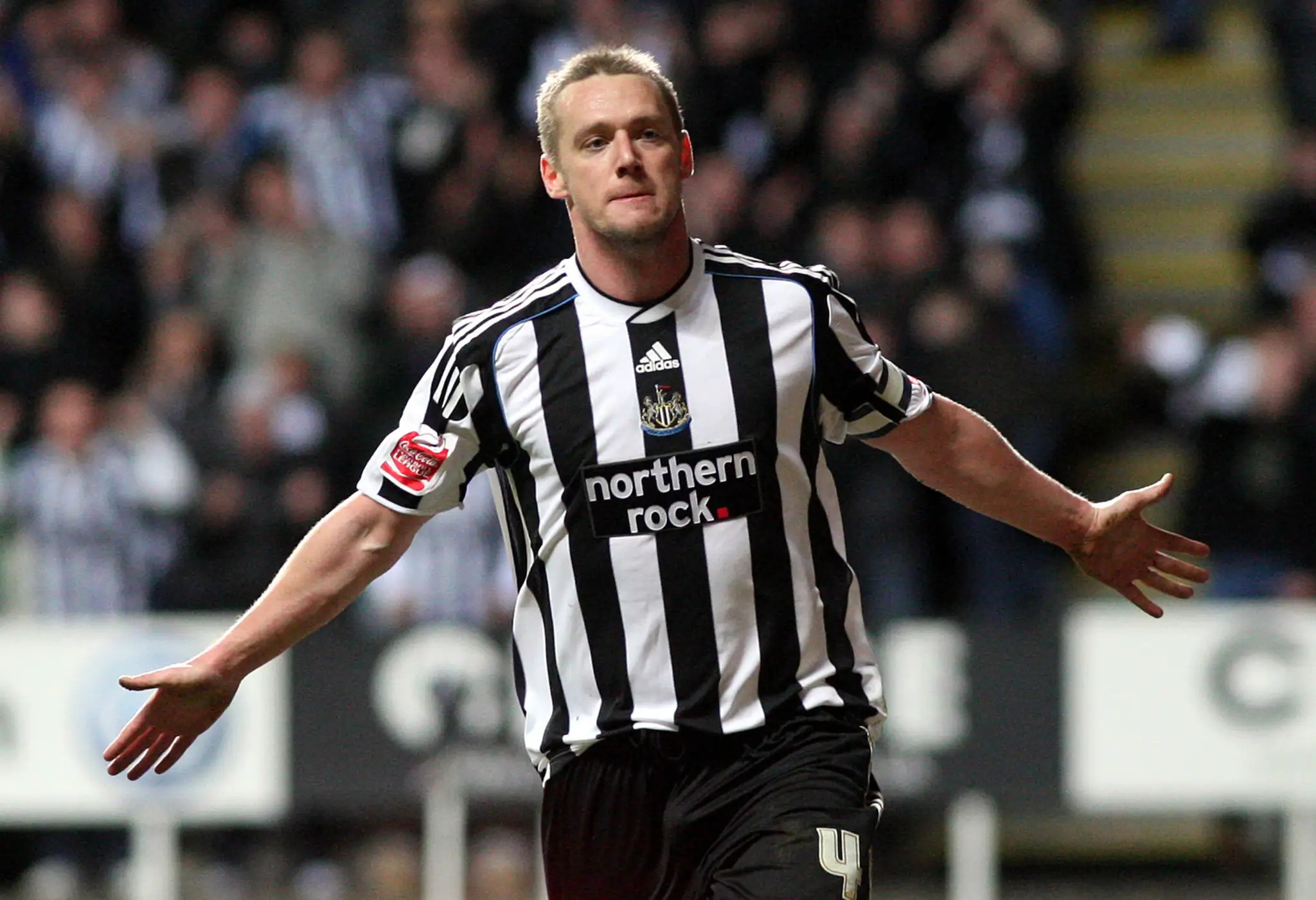 Kevin Nolan už v drese Newcastlu United sa teší z gólu.