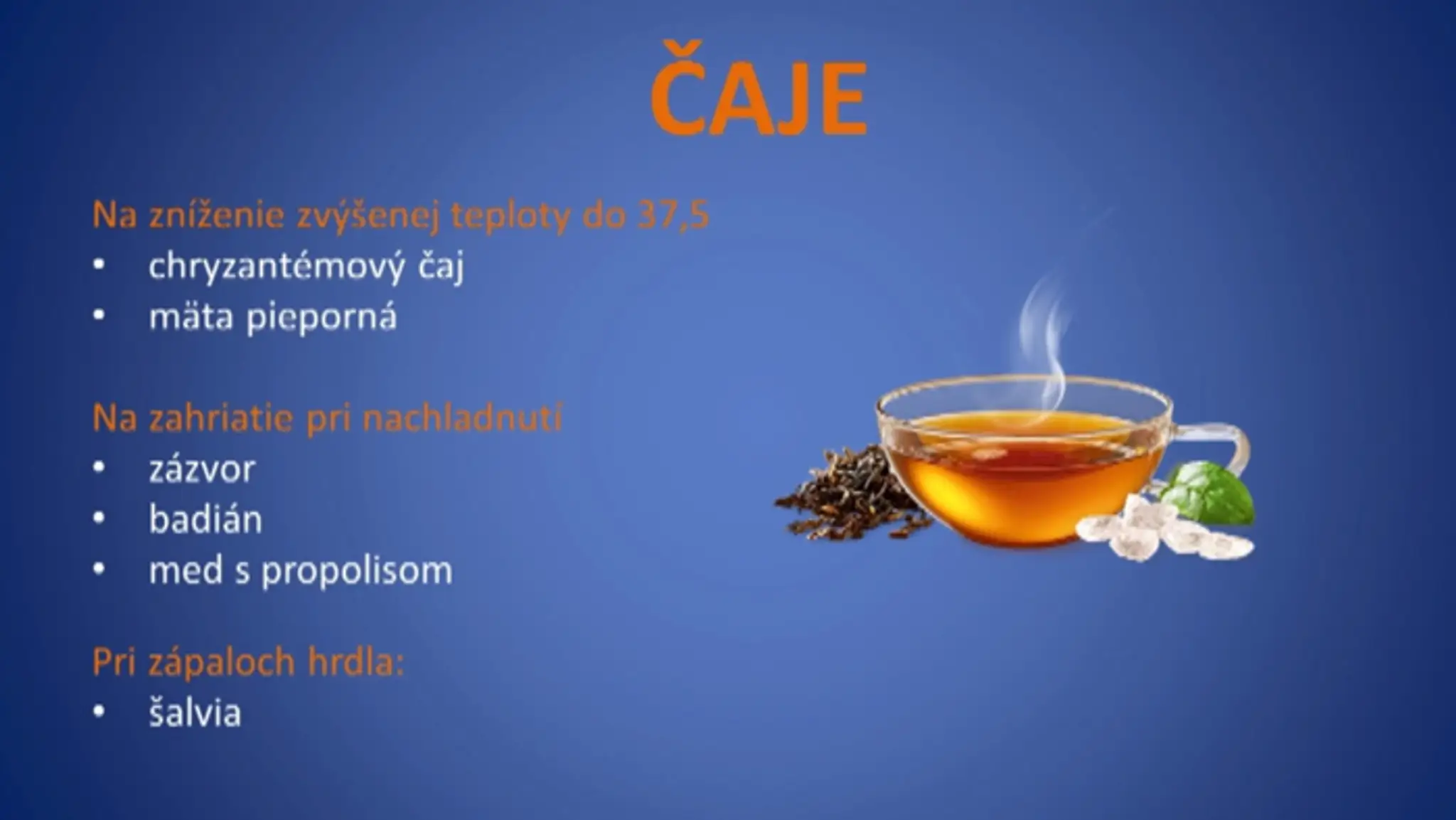 Tipy na čaje pri chorobách.