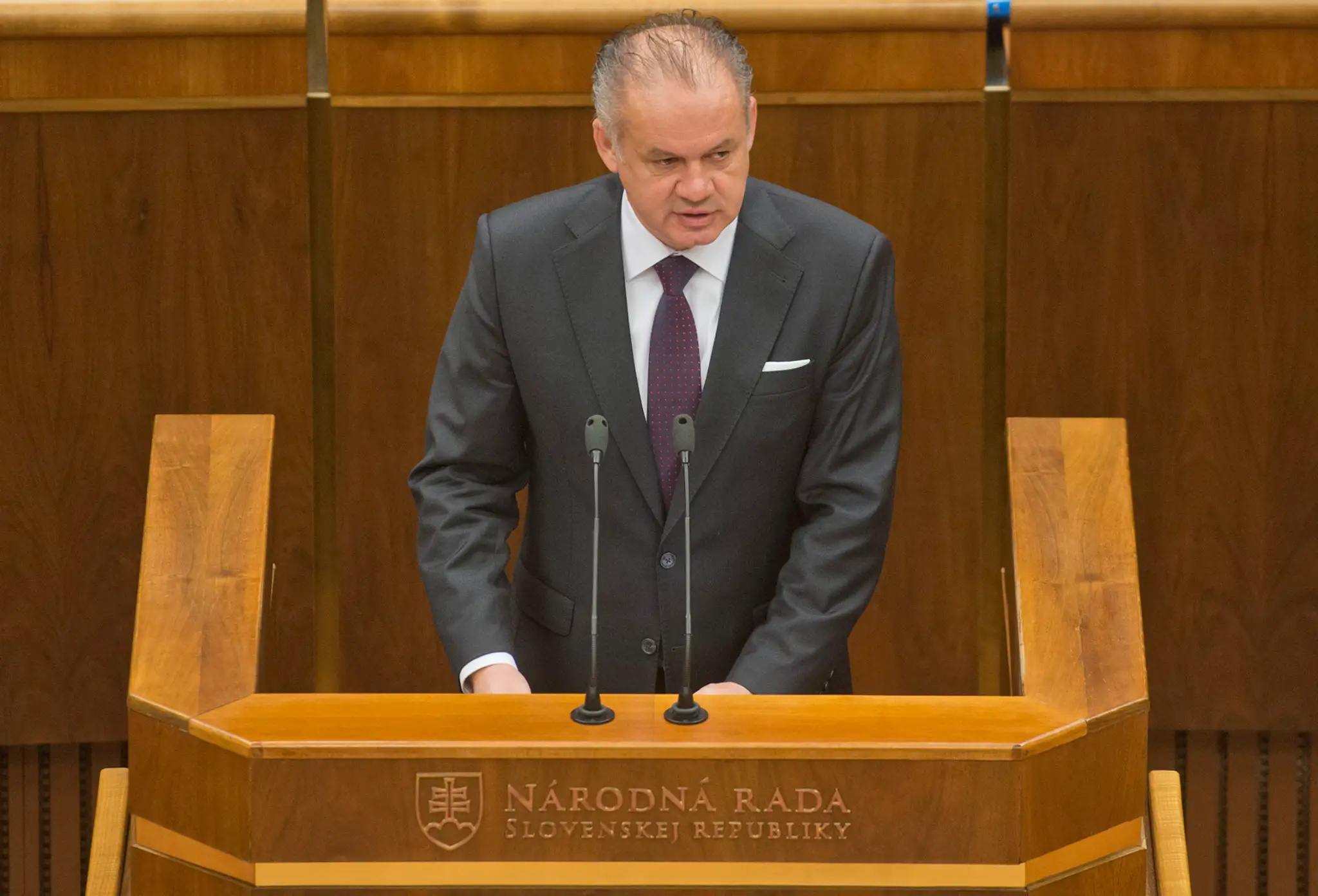 Prezident Andrej Kiska vystúpil v parlamente