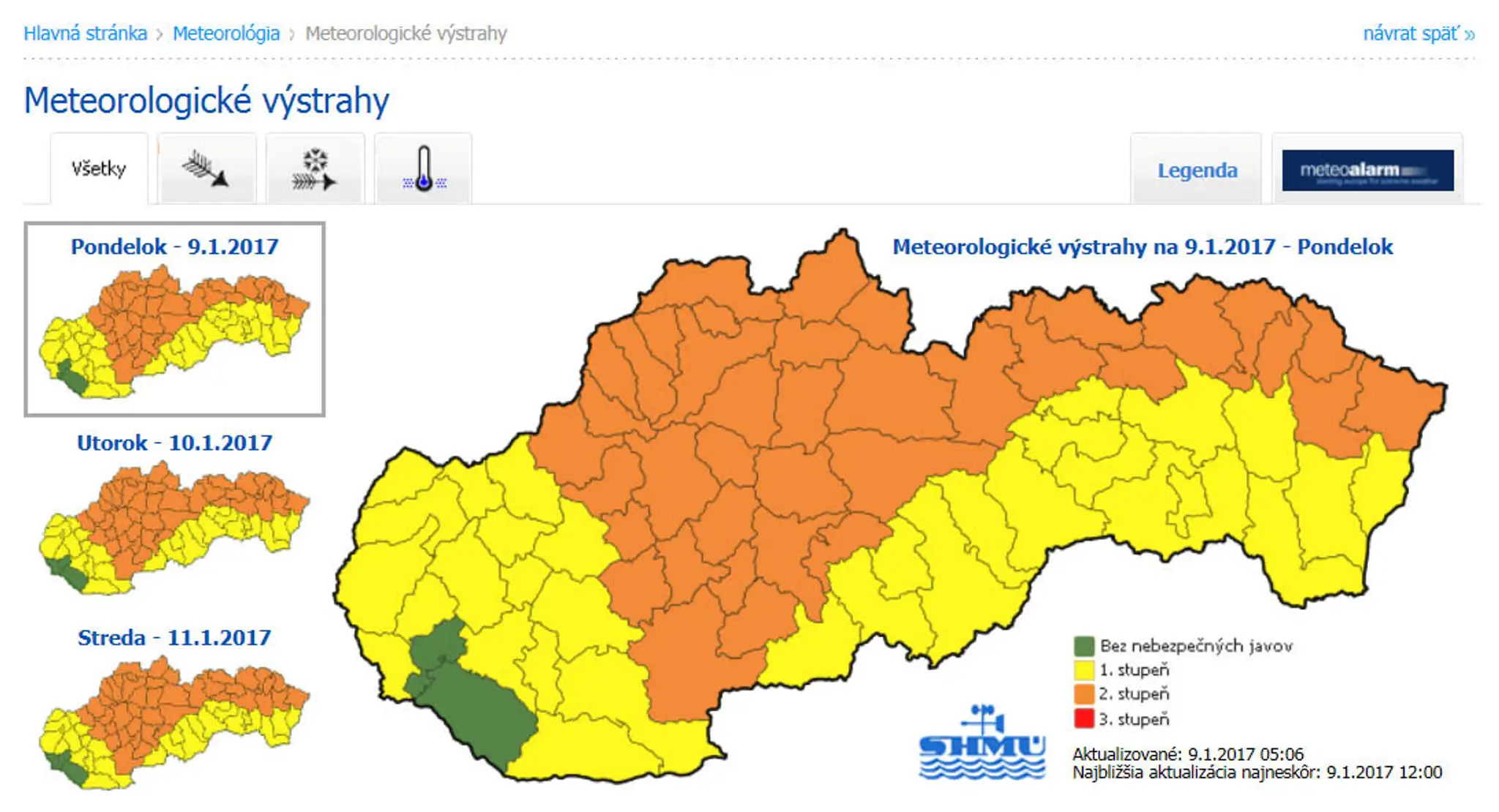 Takmer na celom Slovensku platia výstrahy.