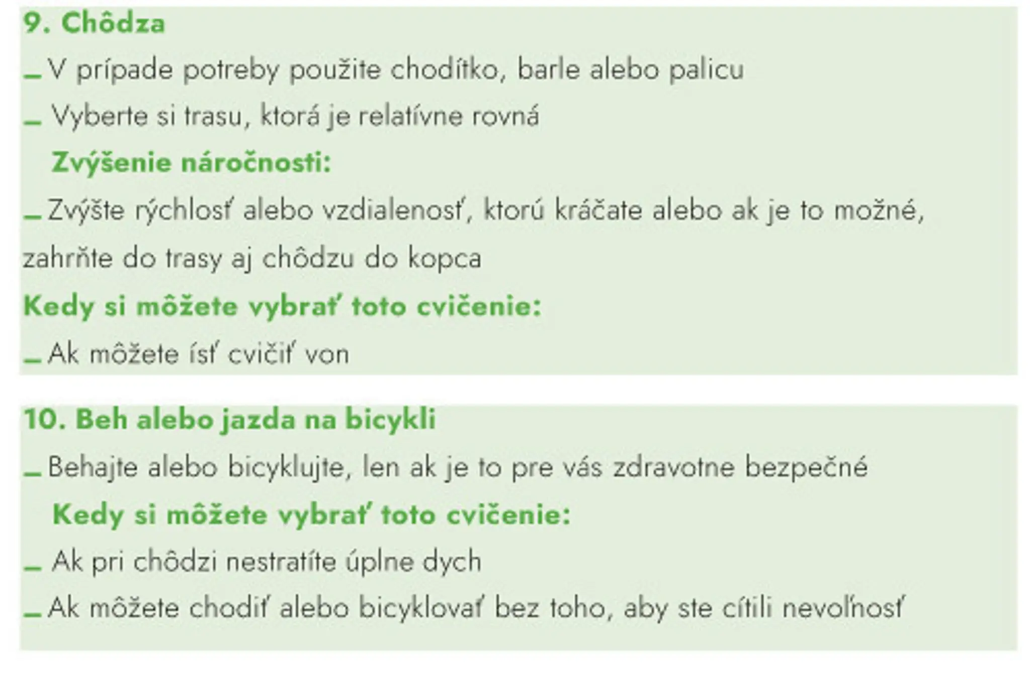 Kondičné cvičenie.