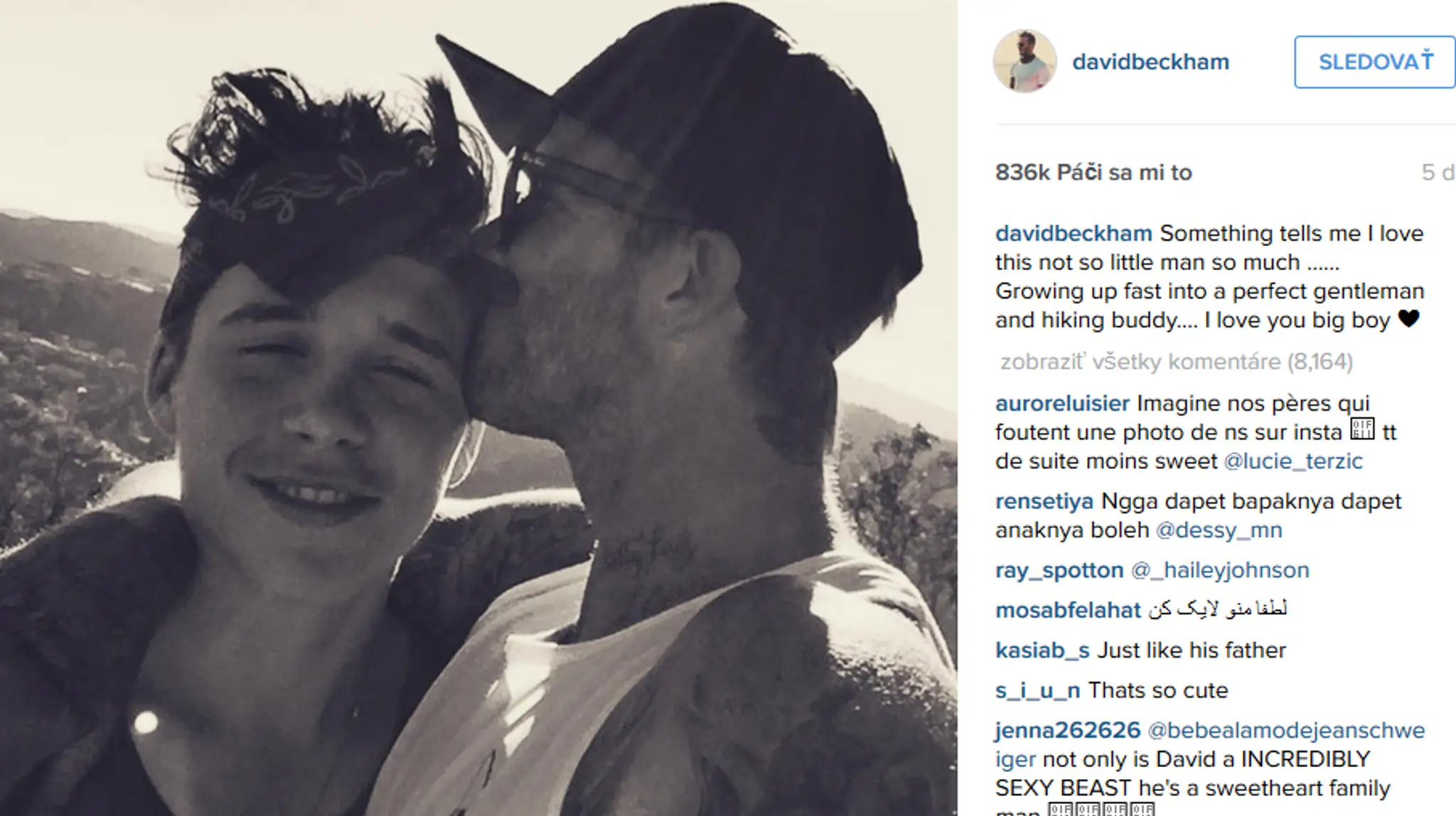 Brooklyn Beckham s otcom Davidom.