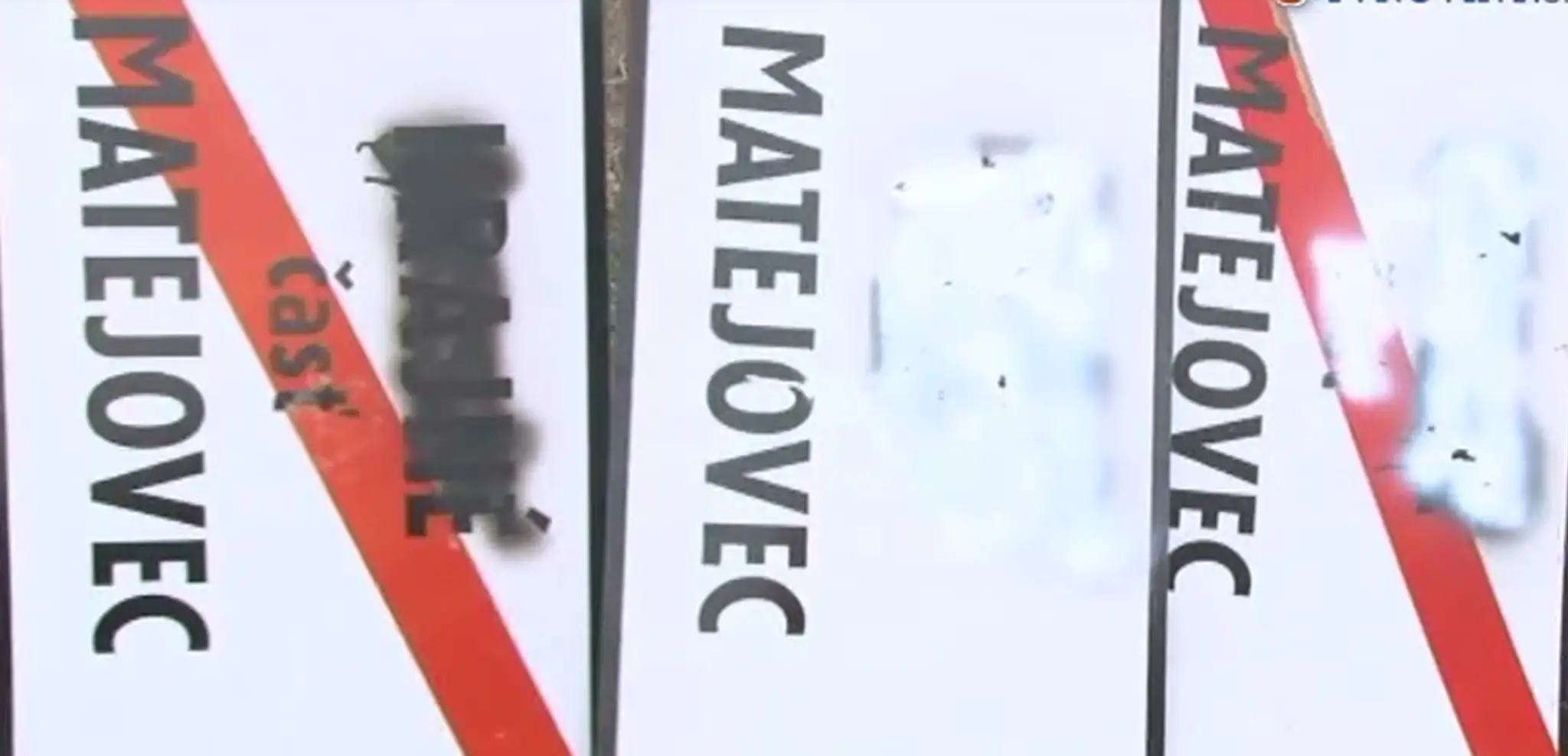 Poškodené značenie