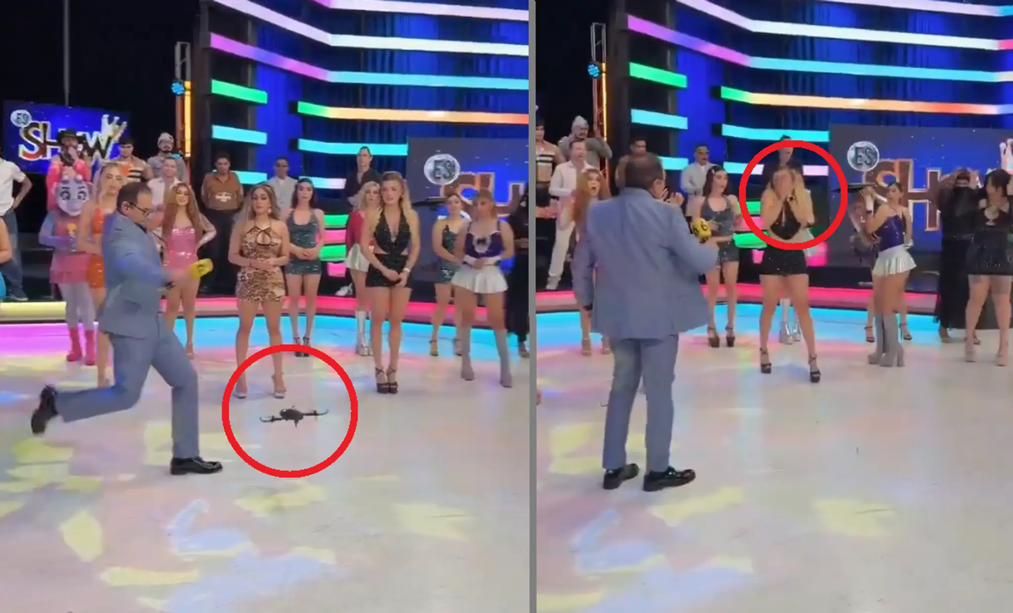 Moderátor odkopol dron priamo do tváre modelky.