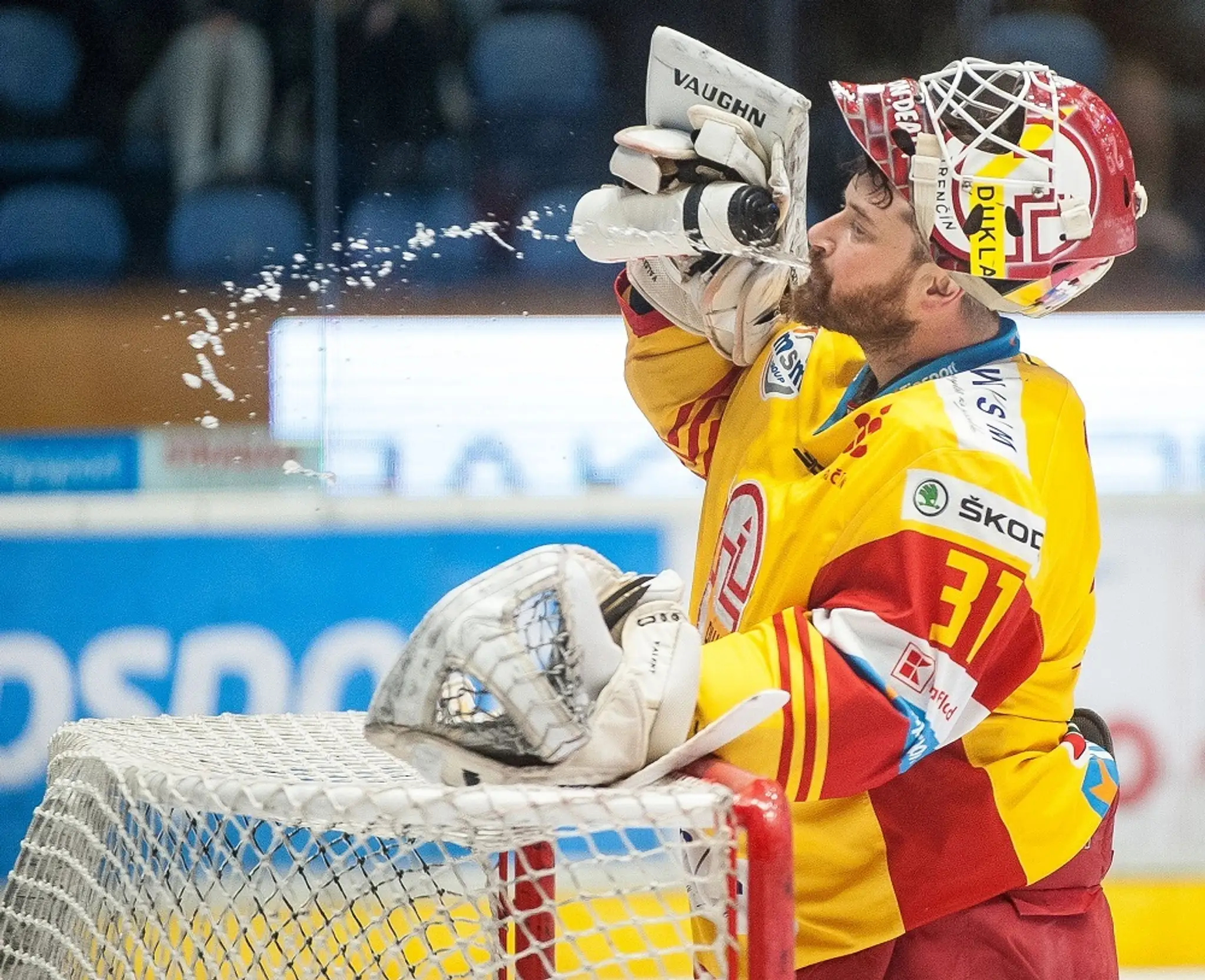 Na snímke brankár Michal Valent (Trenčín).