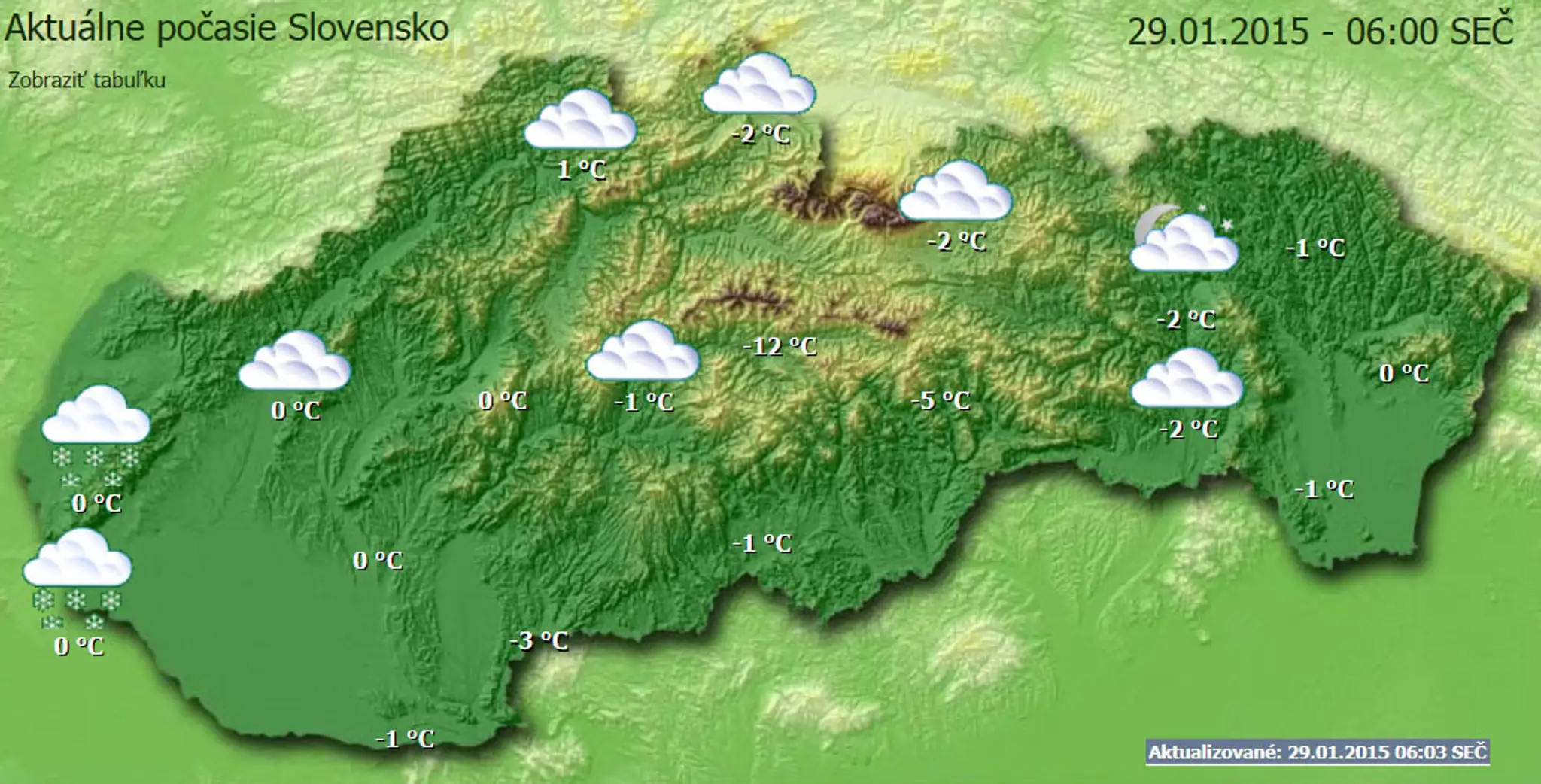 Na západe sa v noci rozsnežilo.