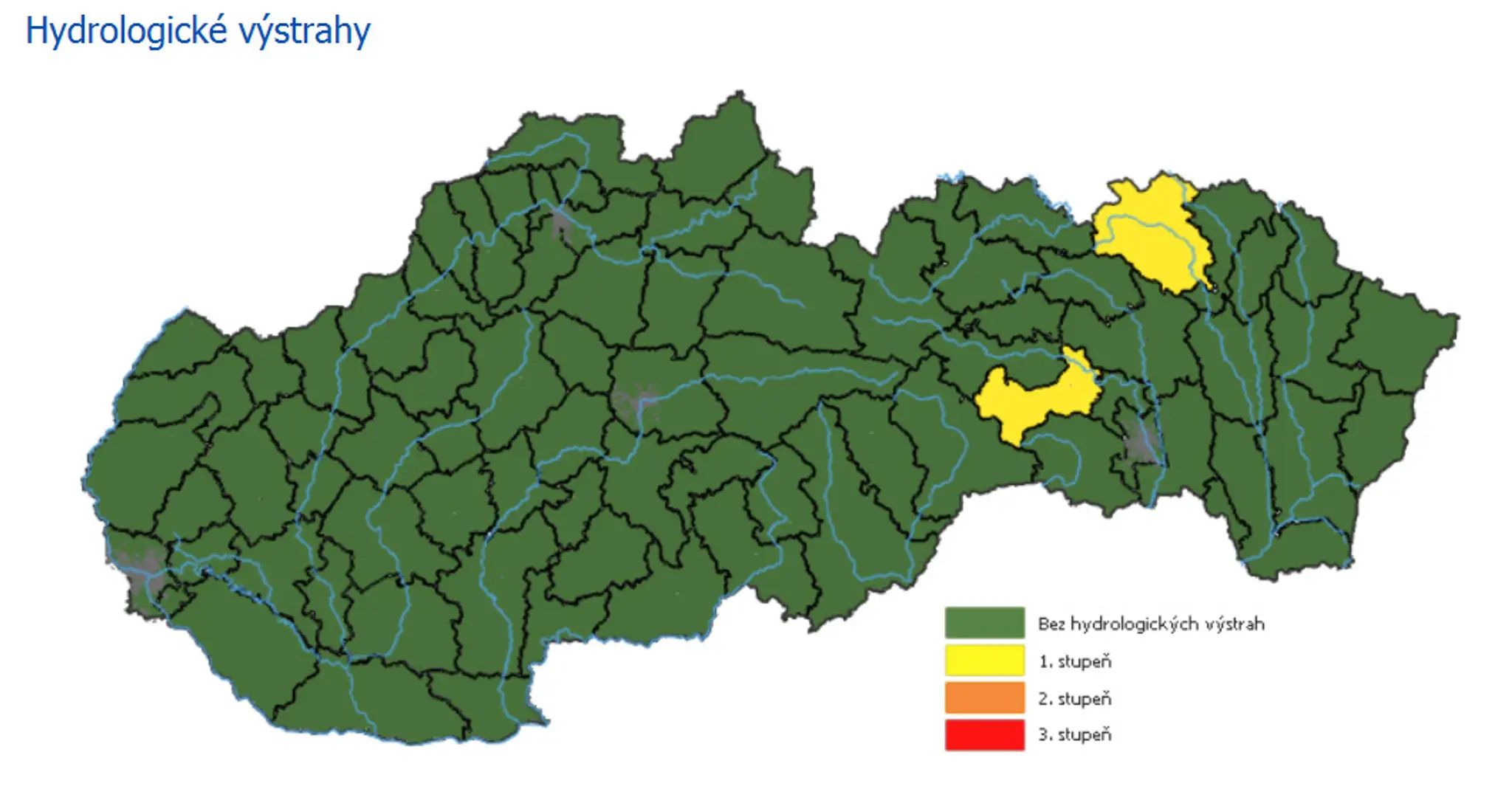 Hydrologická výstraha.