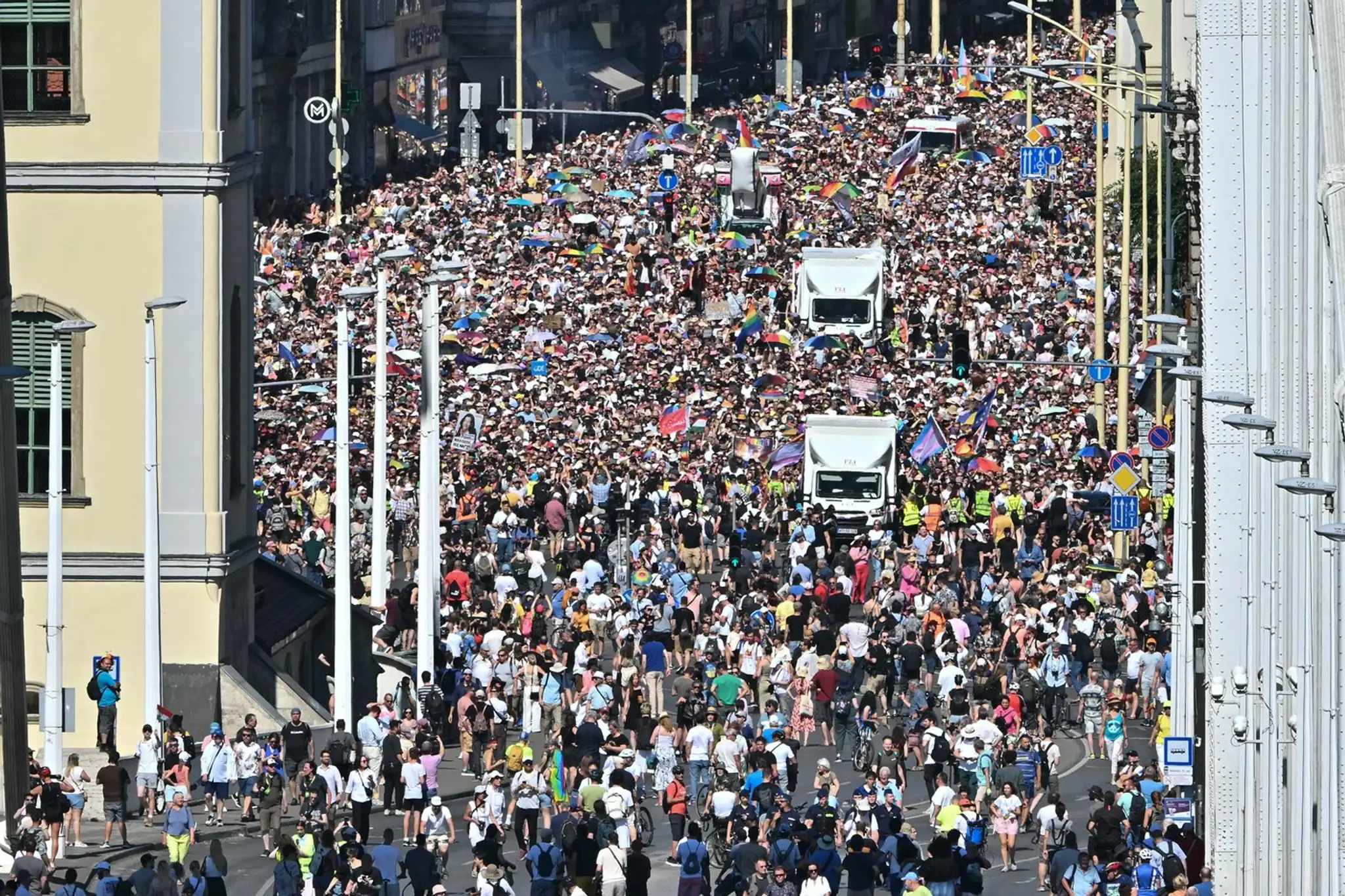 Pride v Budapešti.