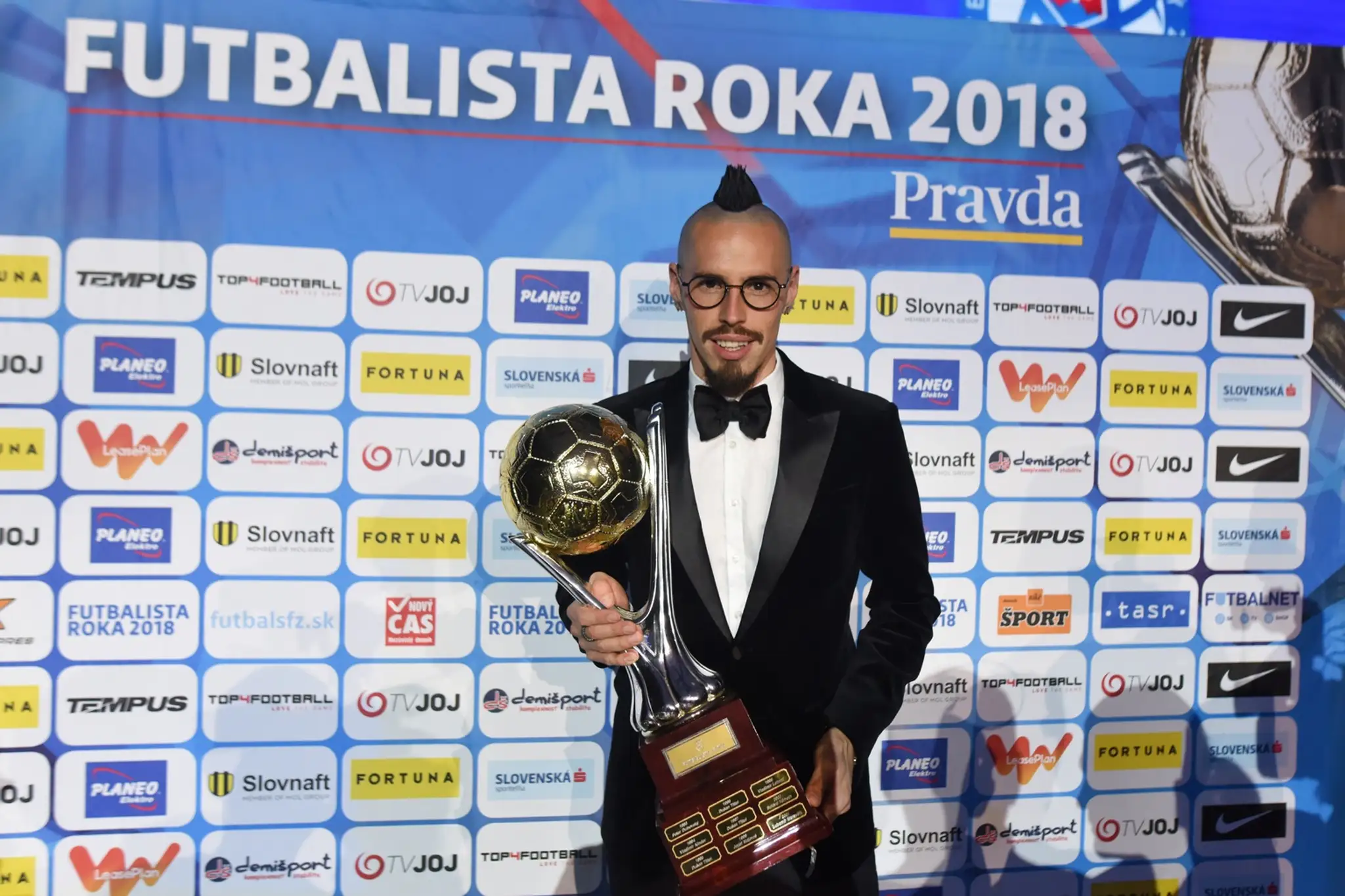 Radosť hráčov Košíc po výhre v 5. zápase štvrťfinále proti Popradu.