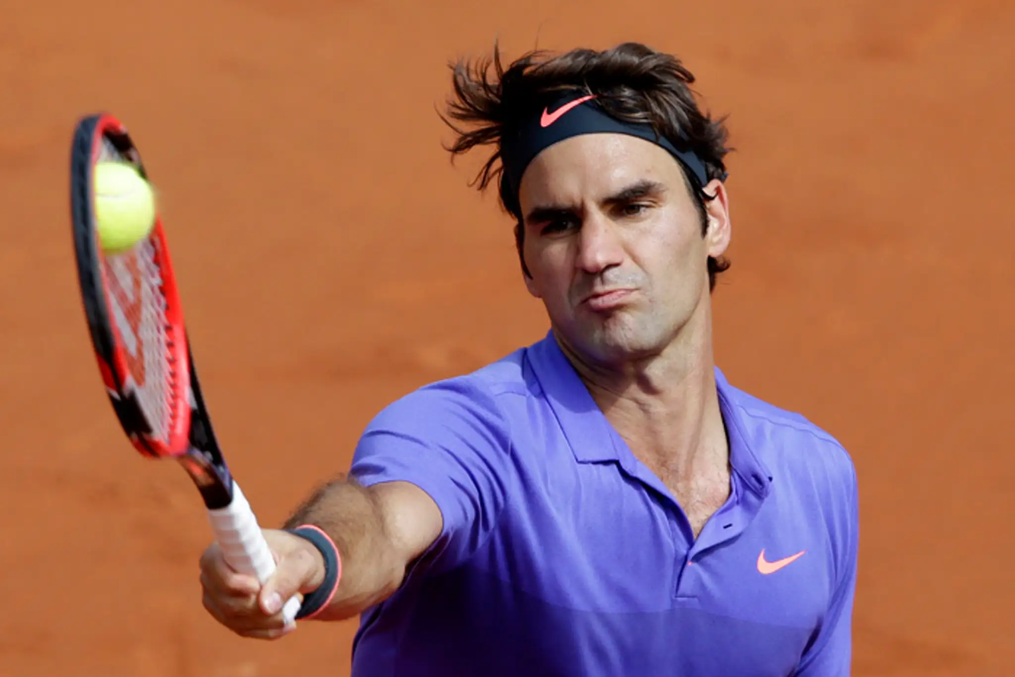 Roger Federer na Roland Garros.