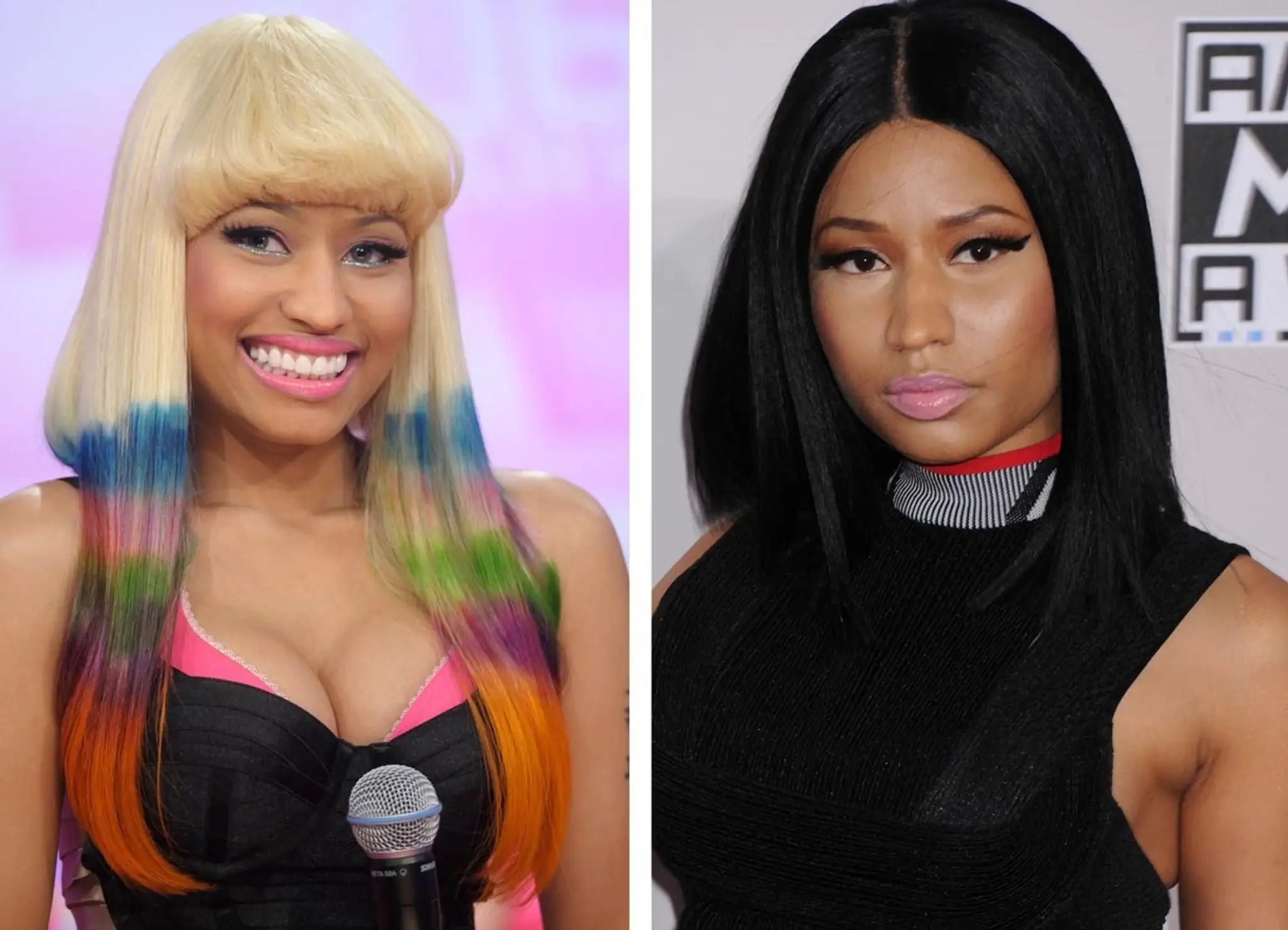 Nicki Minaj na začiatku kariéry a teraz.