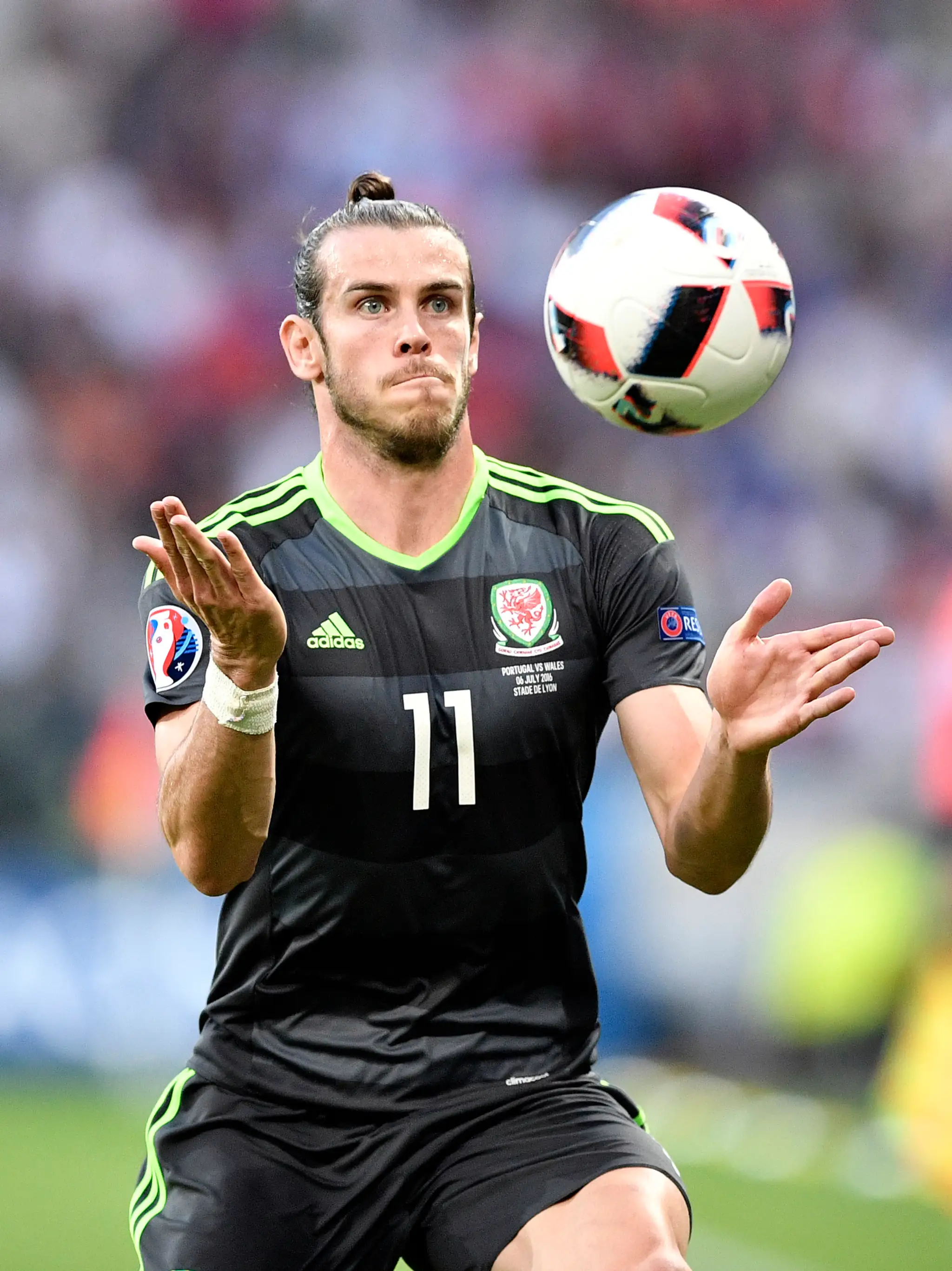 Veľká opora waleskej reprezentácie Gareth Bale v semifinále ME proti Portugalsku.