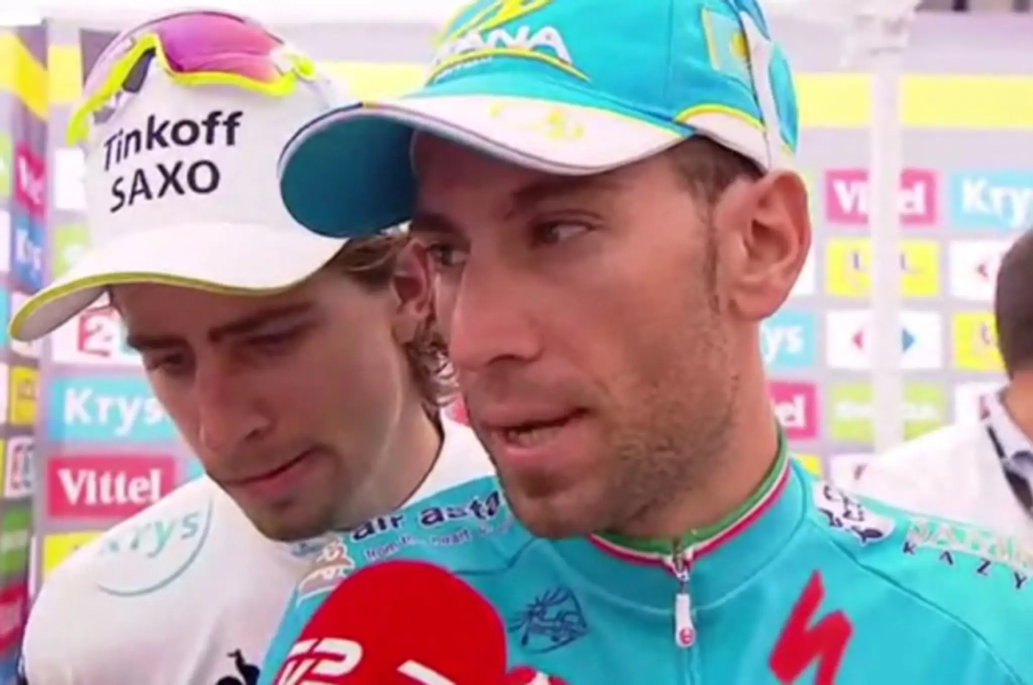 Peter Sagan a Vincenzo Nibali.