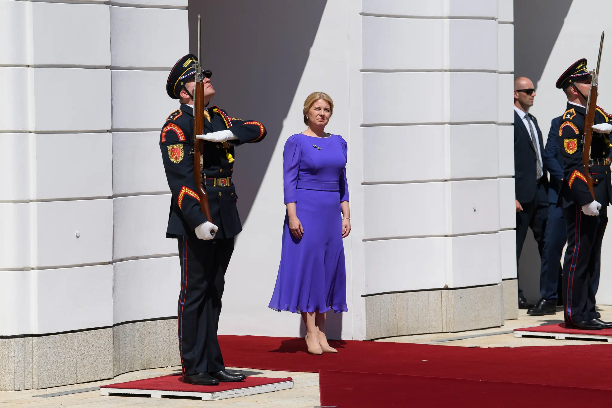 Slávnostné odovzdanie paláca a prehliadka stráže.