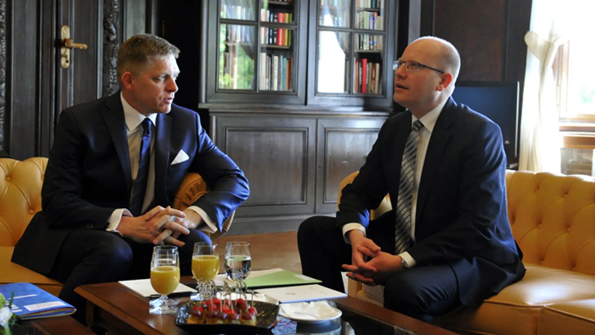 Premiéri Robert Fico a Bohuslav Sobotka.