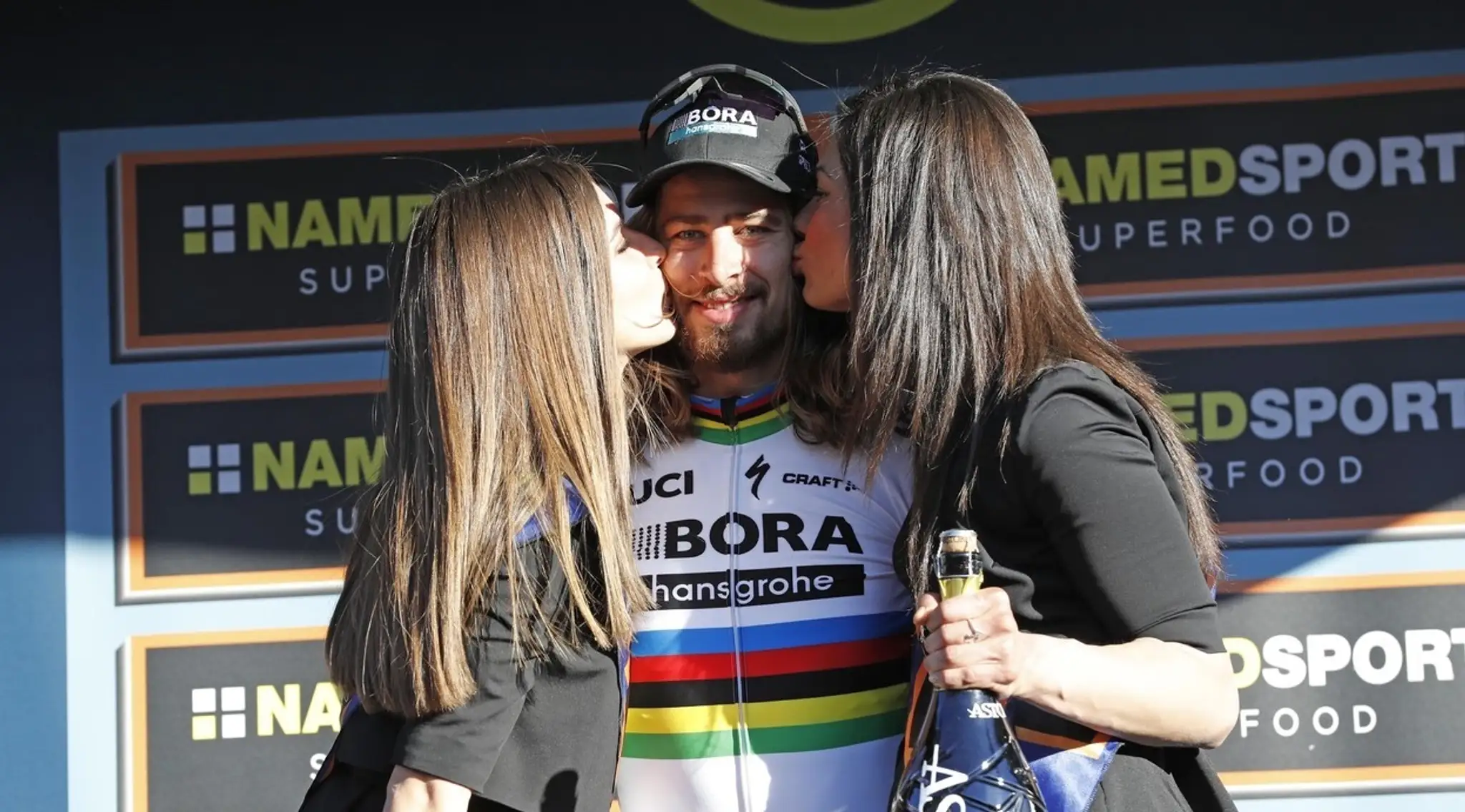 Peter Sagan na pódiu.