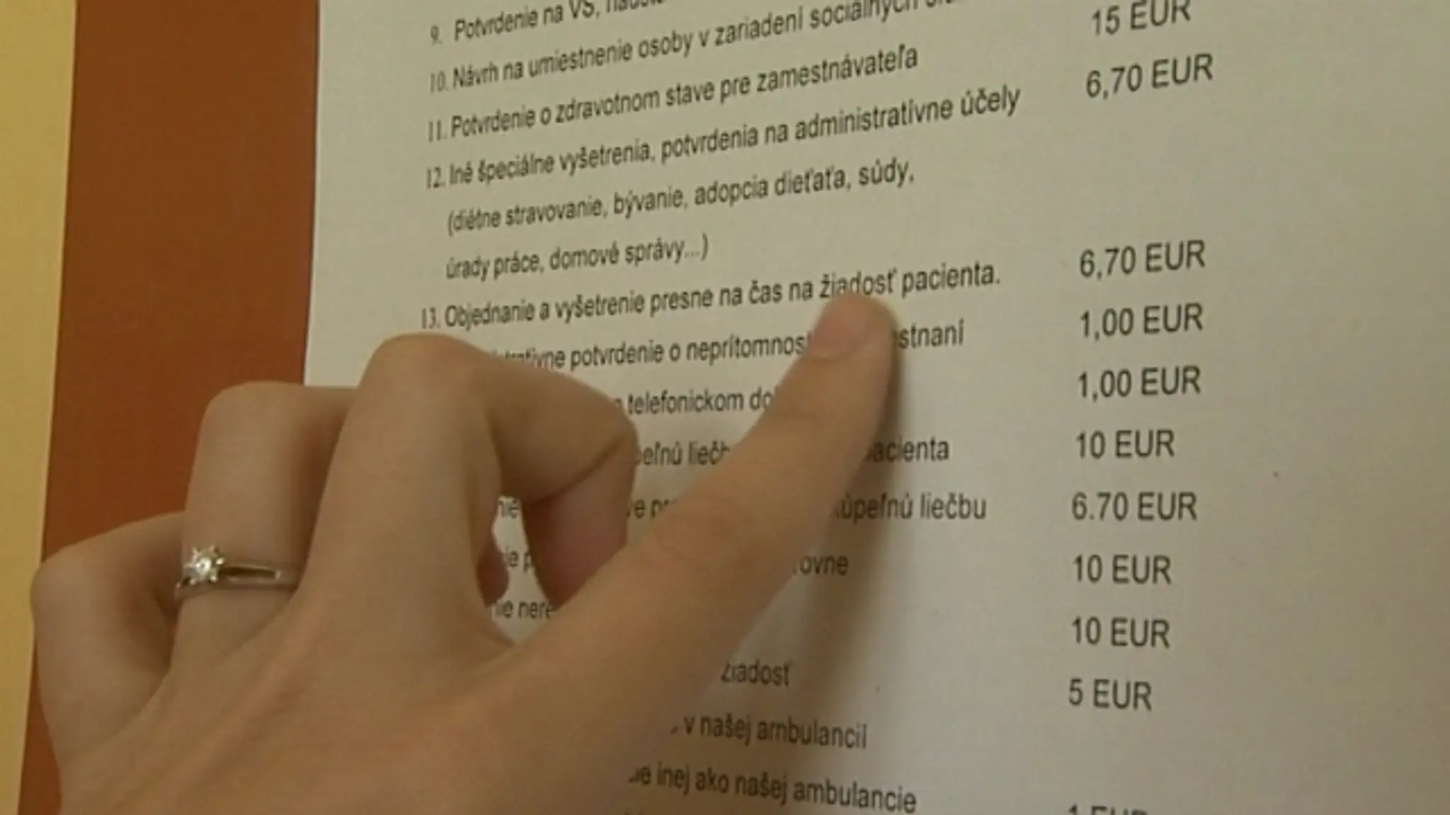 Reflex, Platene terminy u lekara